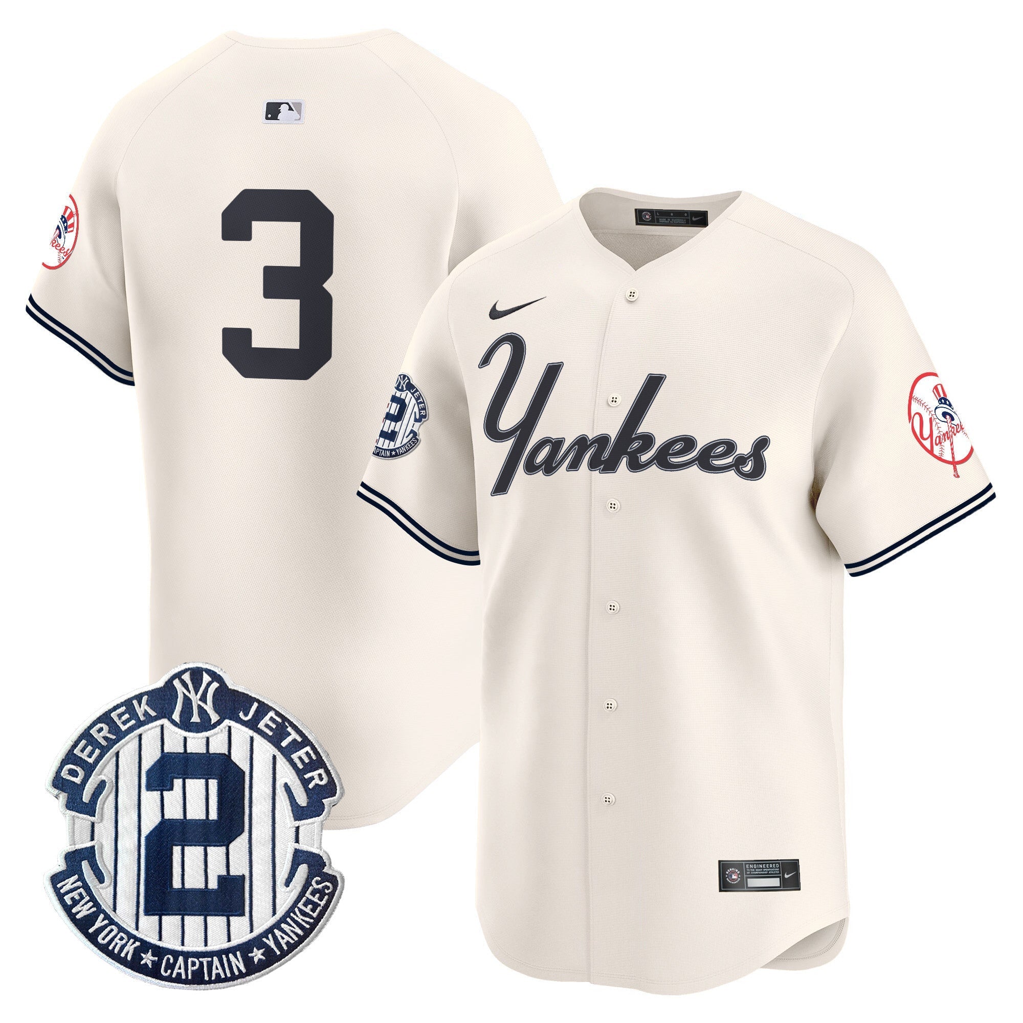 Yankees Throwback Vapor Premier Limited Jersey V2 - Stitched
