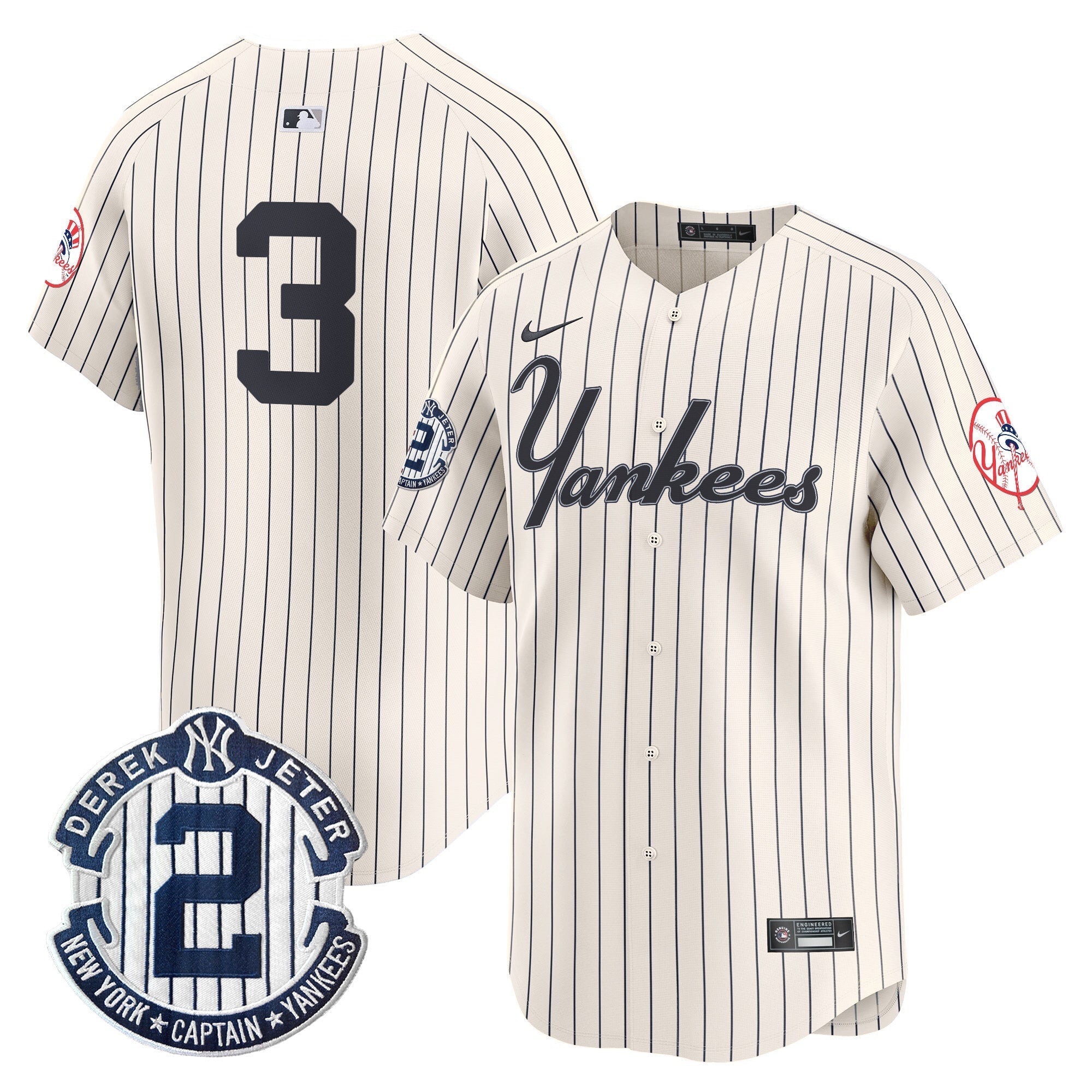 Yankees Throwback Vapor Premier Limited Jersey V2 - Stitched