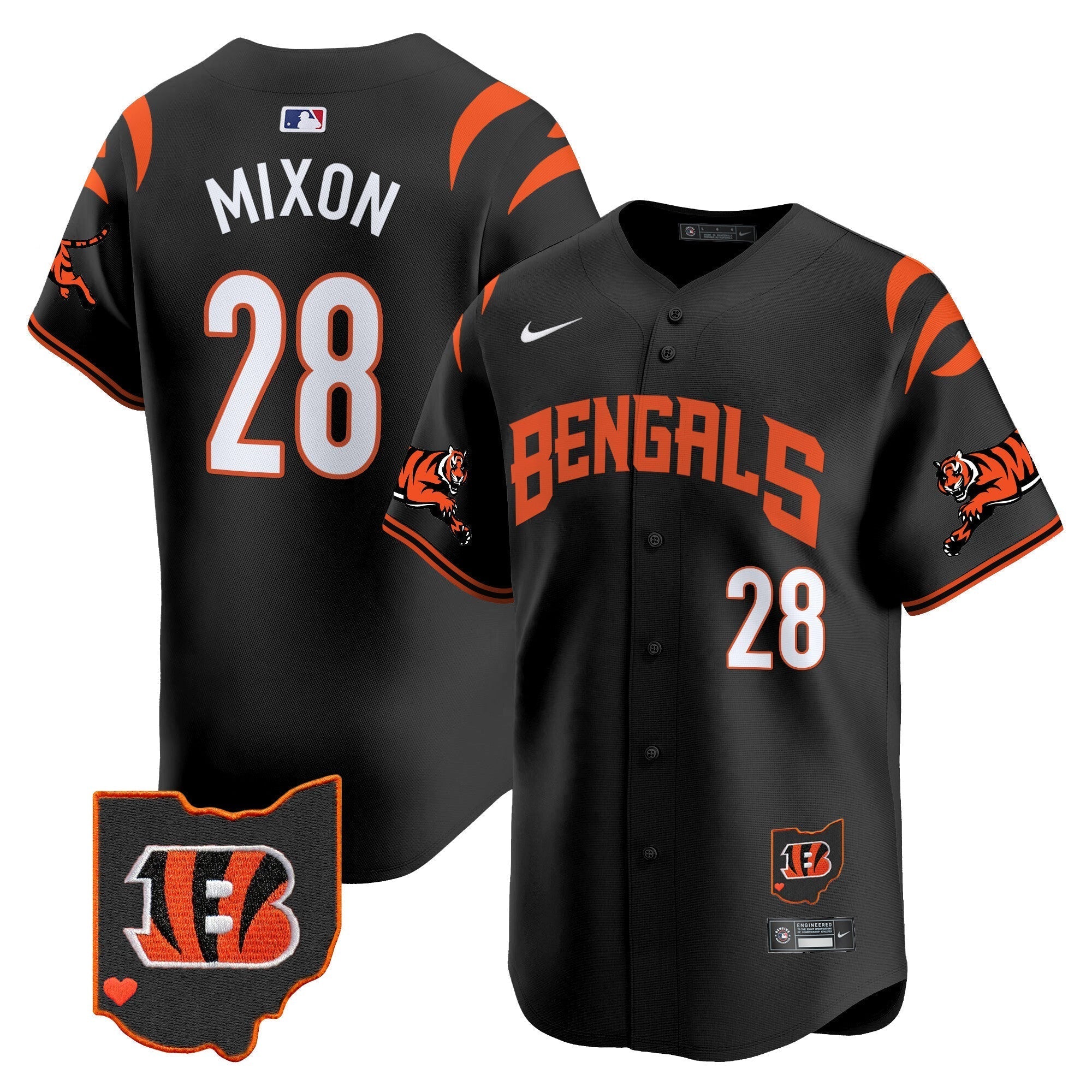 Bengals Vapor Premier Limited Jersey - Stitched