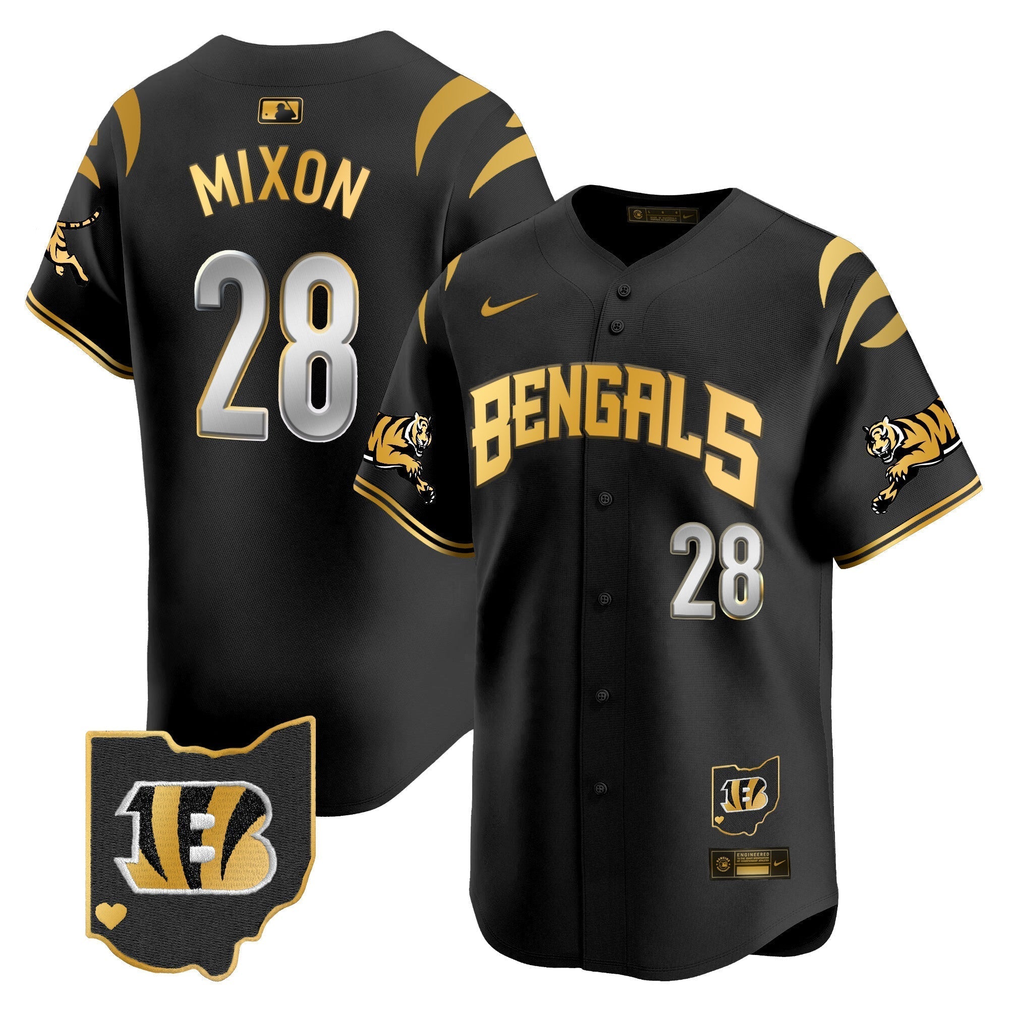 Bengals Vapor Premier Limited Jersey - Stitched