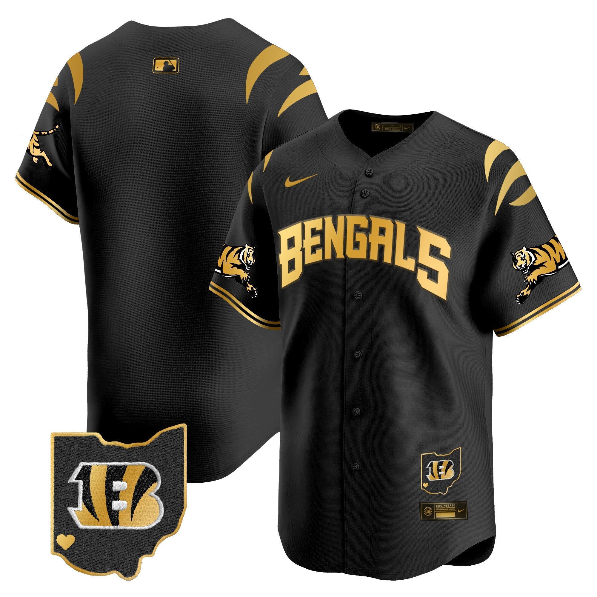 Bengals Vapor Premier Limited Jersey - Stitched
