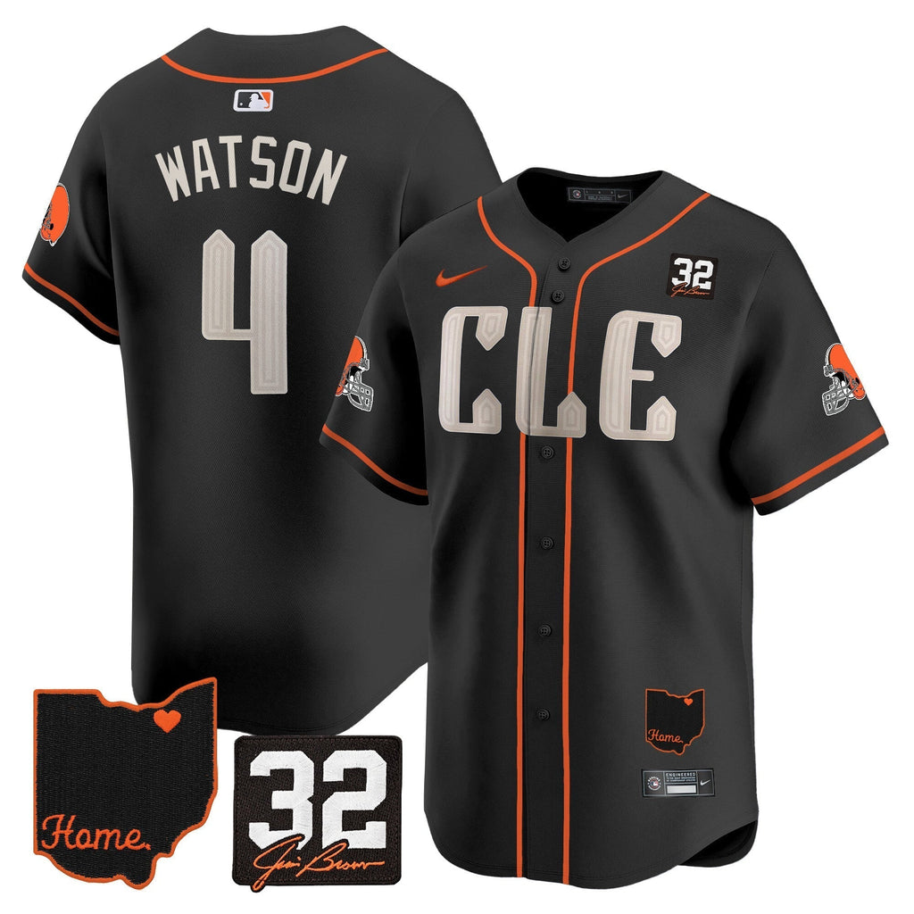Browns #32 Jim Brown Memorial & Home Patch Vapor Premier Limited Jersey - Stitched