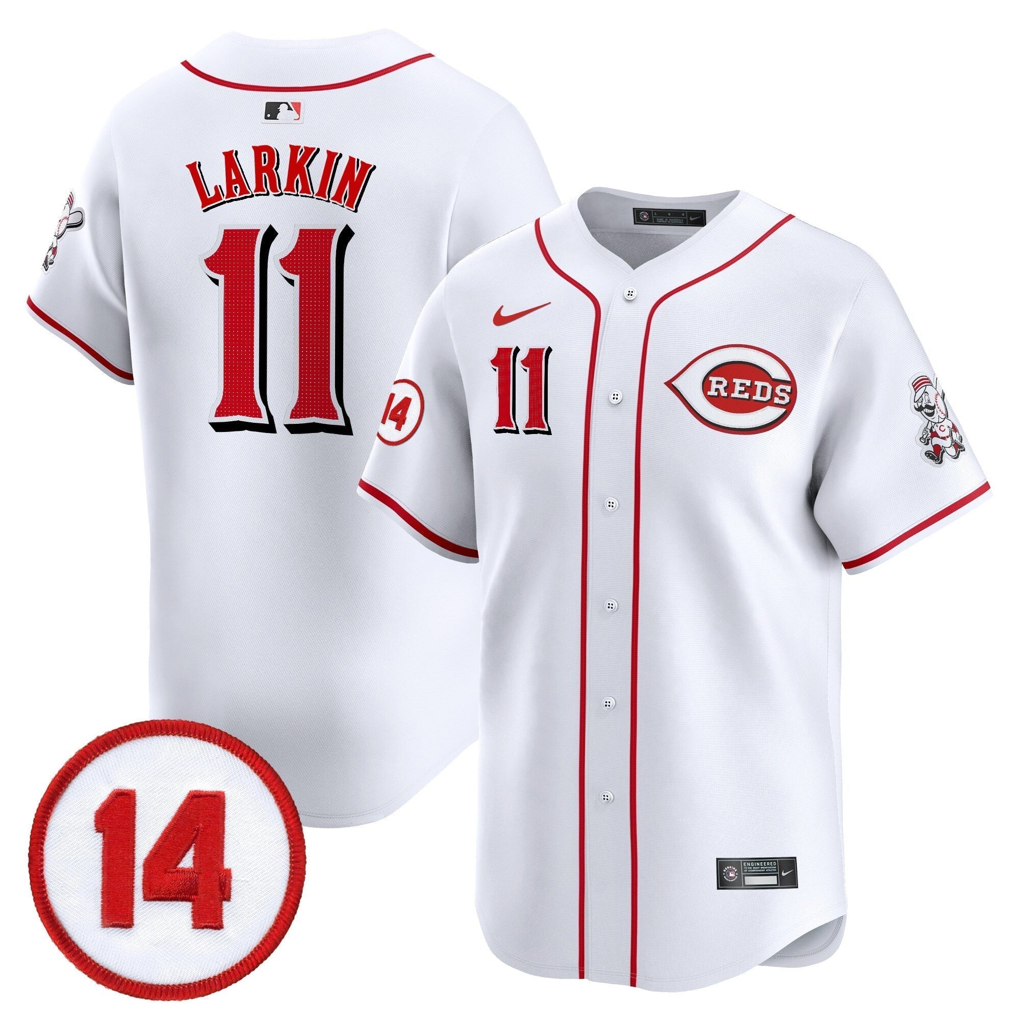 CIN Pete Rose Patch Vapor Premier Limited Jersey - Stitched