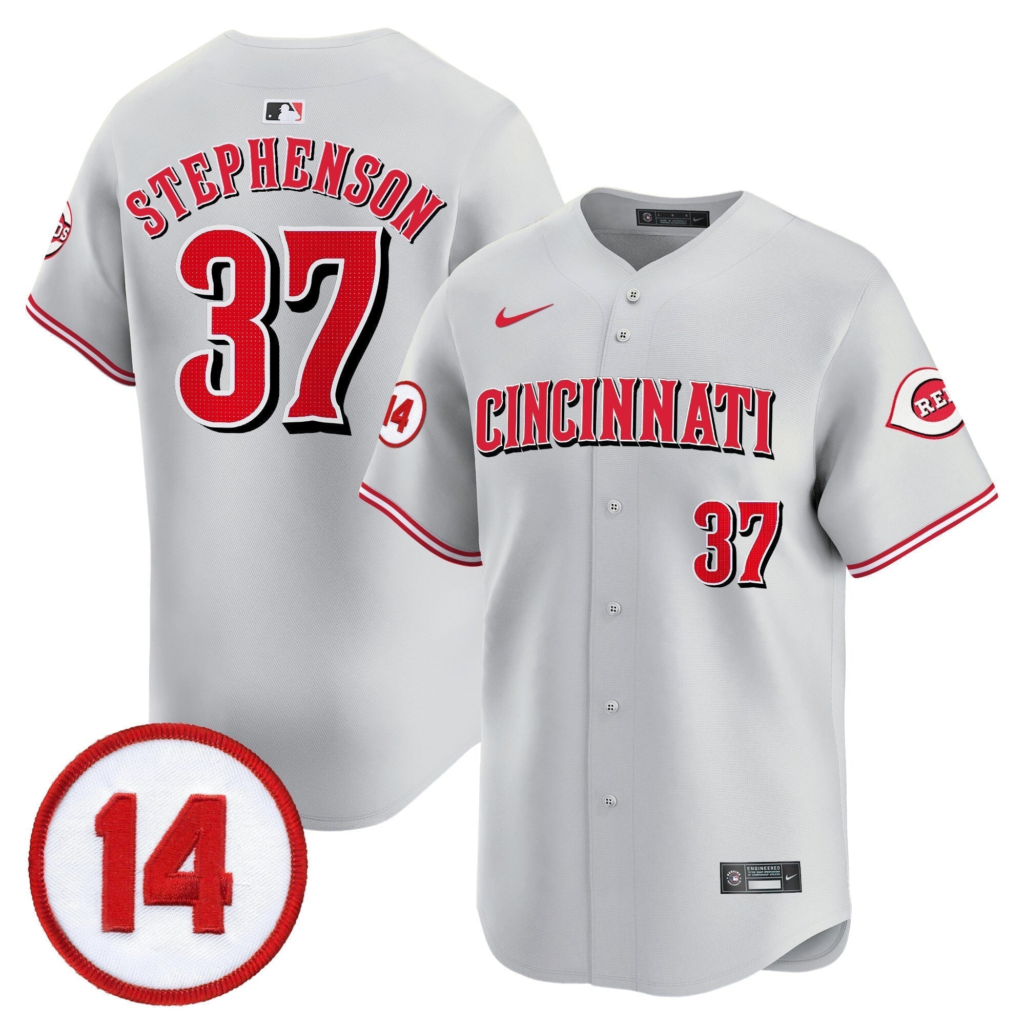 CIN Pete Rose Patch Vapor Premier Limited Jersey - Stitched