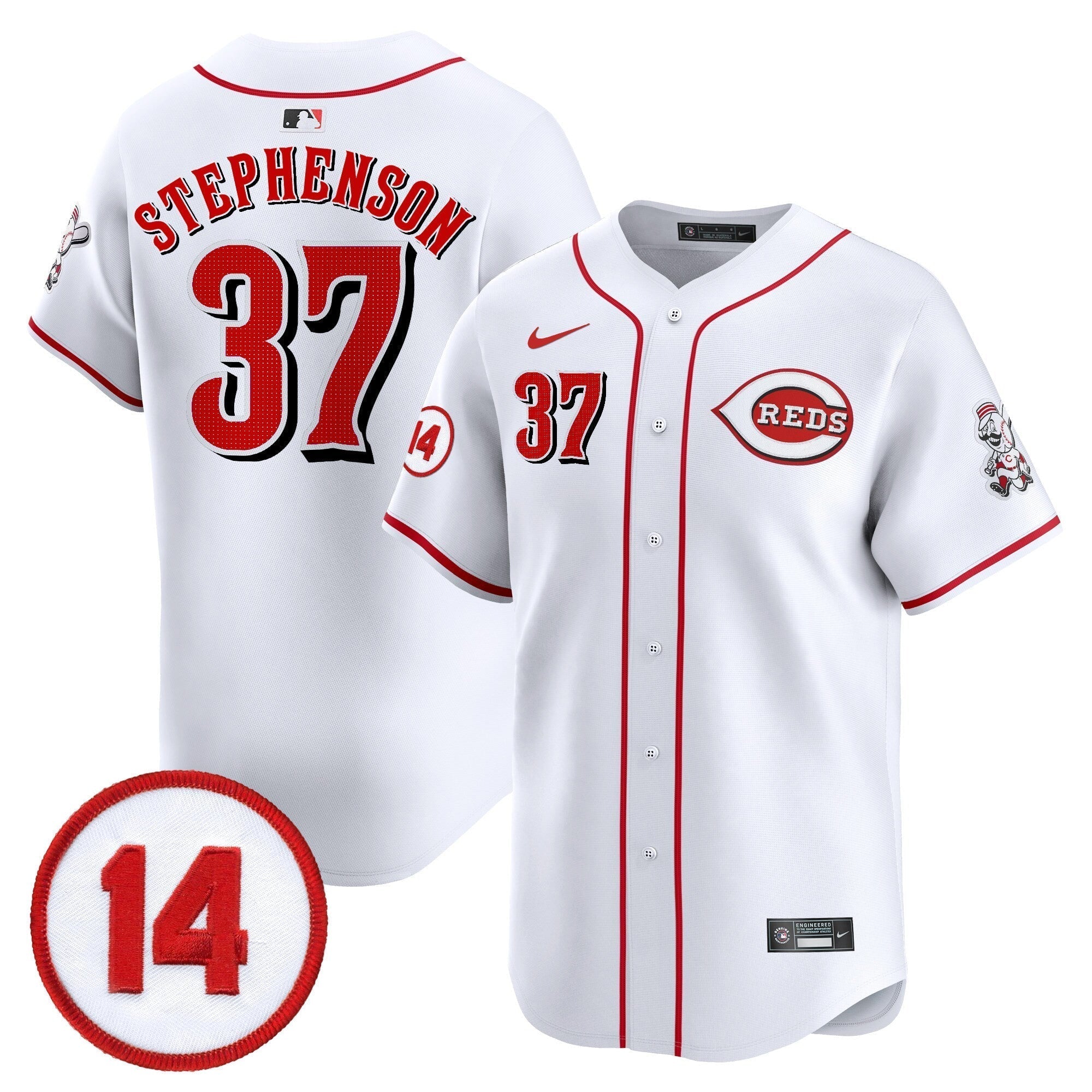 CIN Pete Rose Patch Vapor Premier Limited Jersey - Stitched