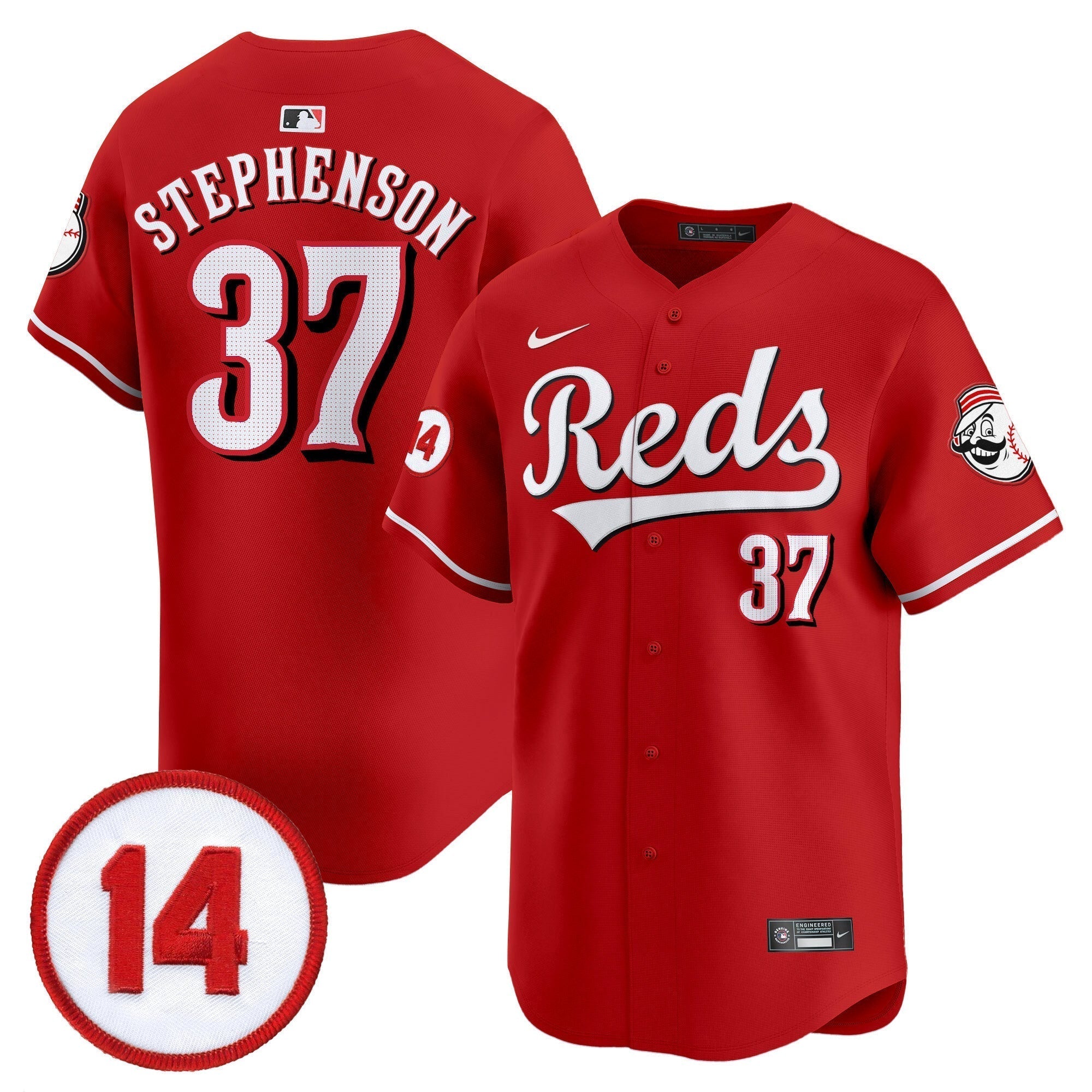 CIN Pete Rose Patch Vapor Premier Limited Jersey - Stitched