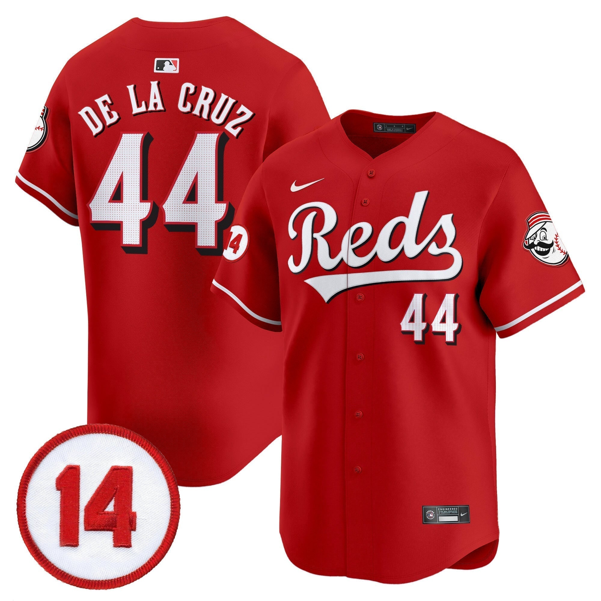 CIN Pete Rose Patch Vapor Premier Limited Jersey - Stitched