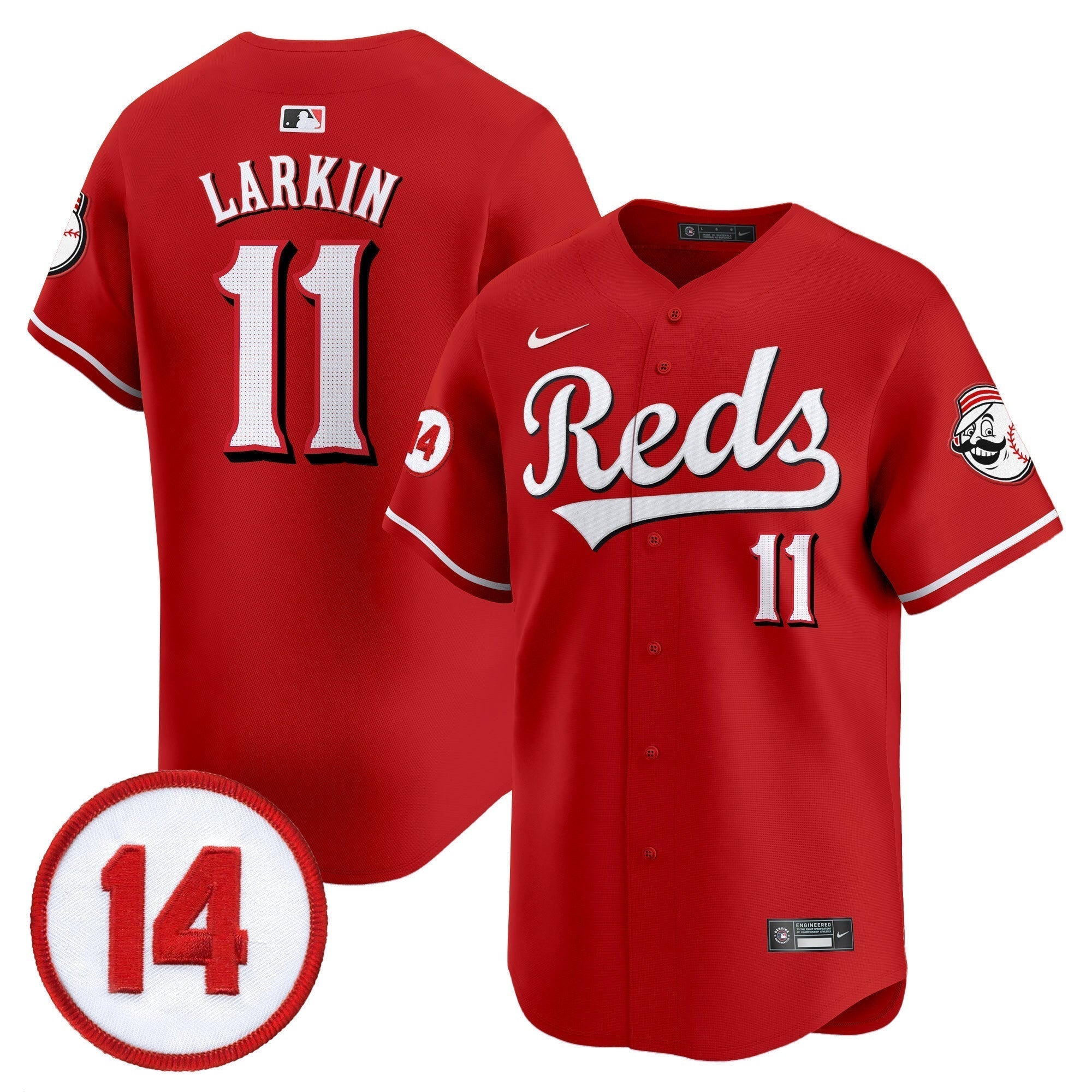 CIN Pete Rose Patch Vapor Premier Limited Jersey - Stitched