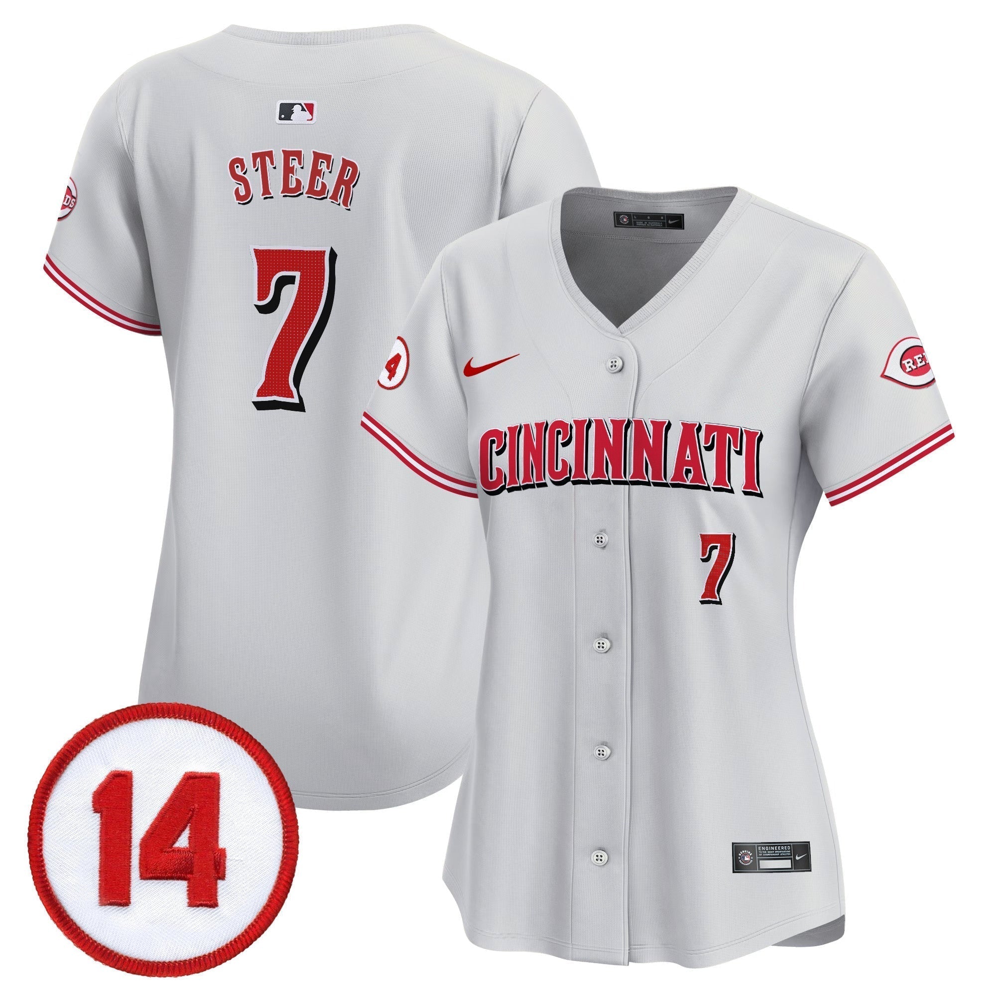 WoCincinnati Reds Pete Rose Patch Vapor Premier Limited Jersey - Stitched