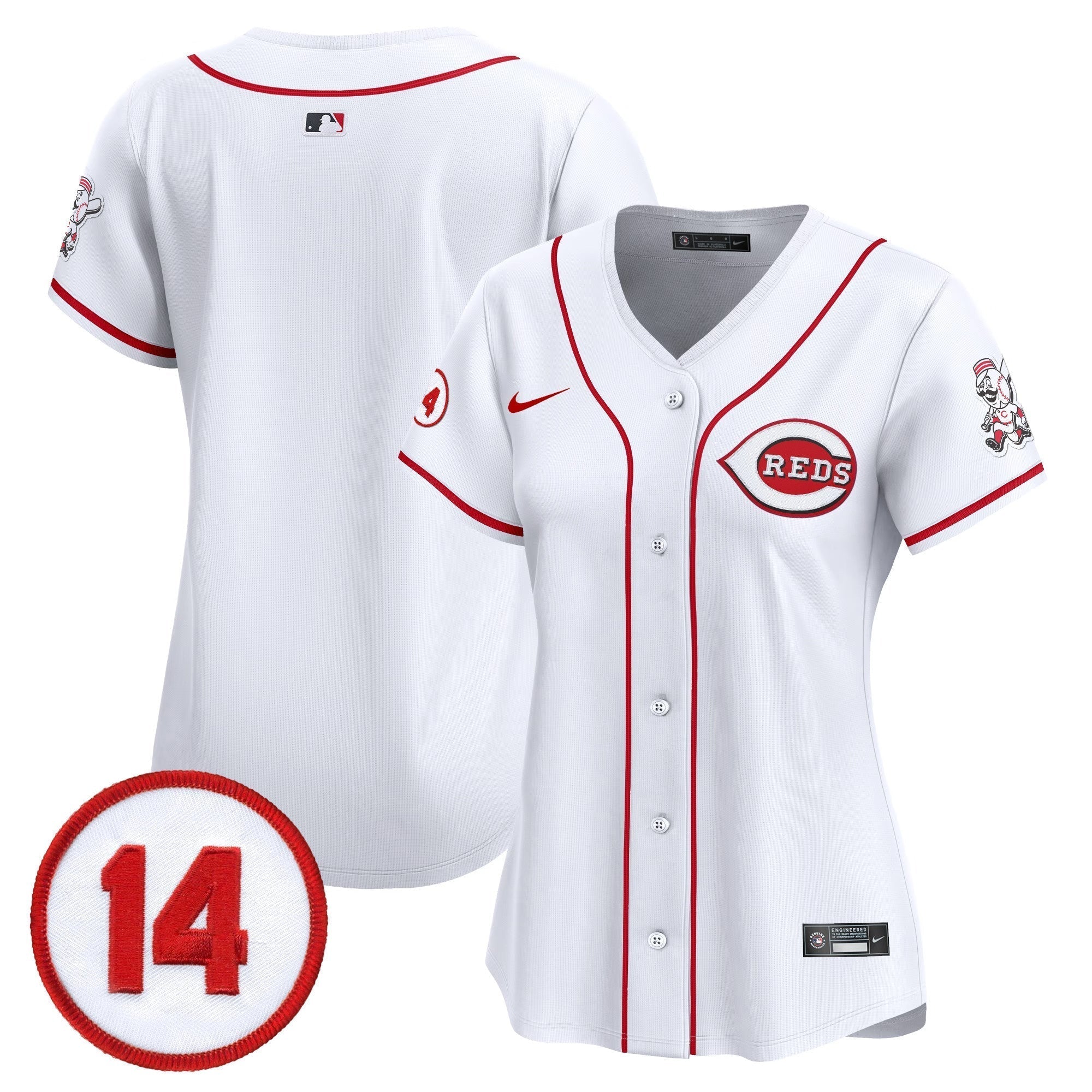 WoCincinnati Reds Pete Rose Patch Vapor Premier Limited Jersey - Stitched