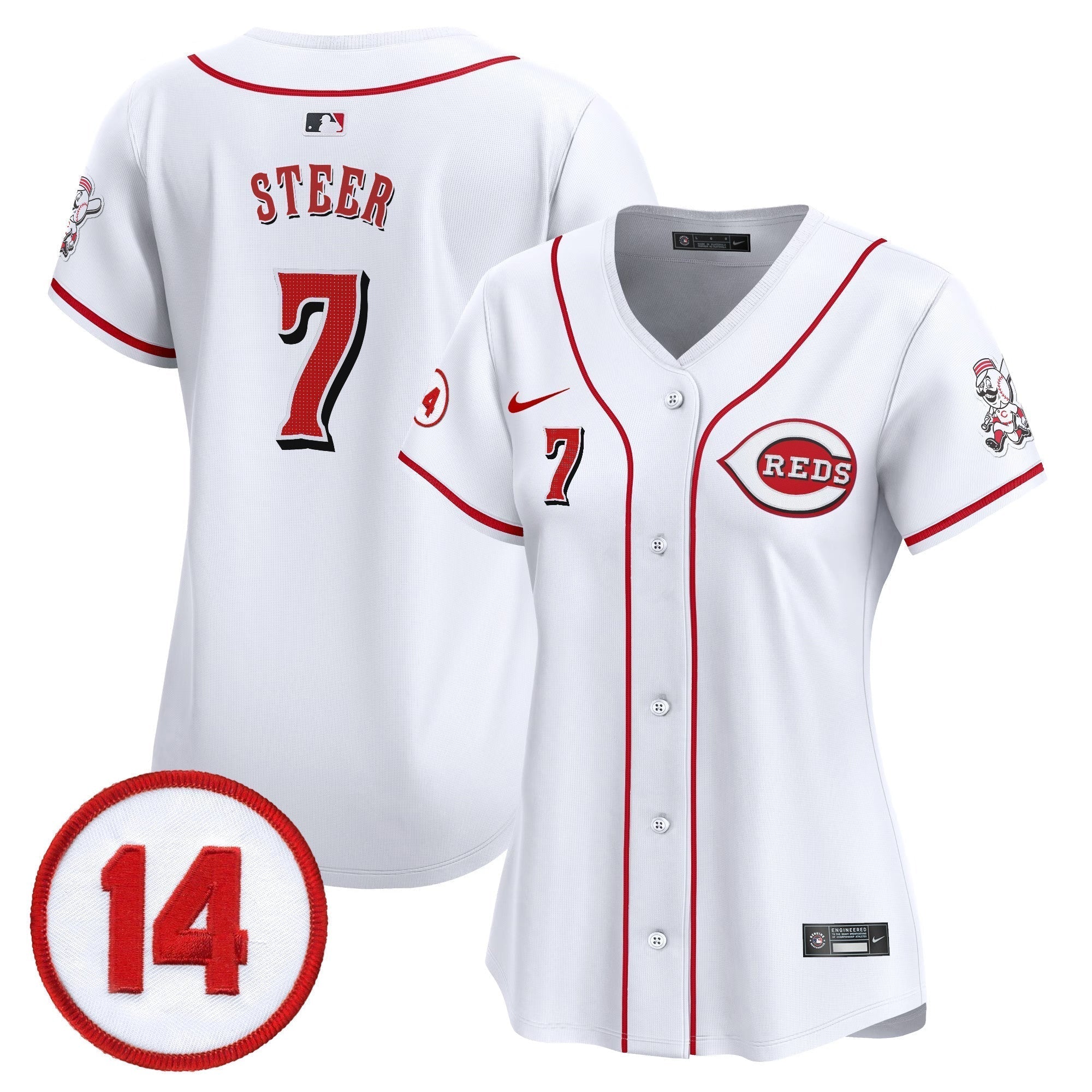 WoCincinnati Reds Pete Rose Patch Vapor Premier Limited Jersey - Stitched