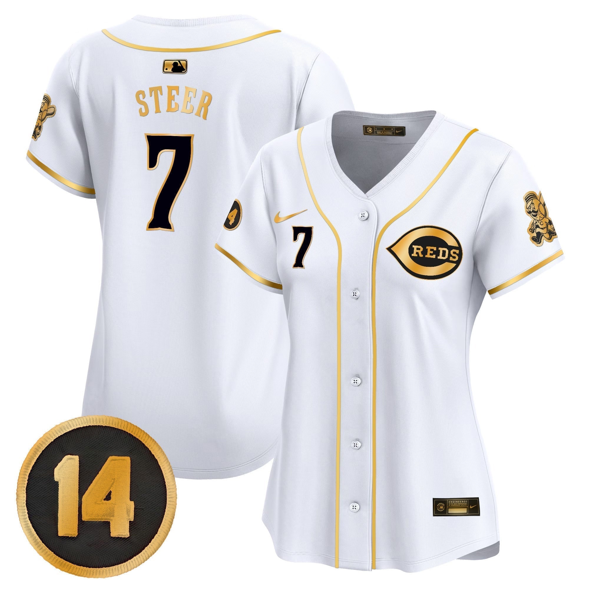 WoCincinnati Reds Pete Rose Patch Vapor Premier Limited Jersey - Stitched