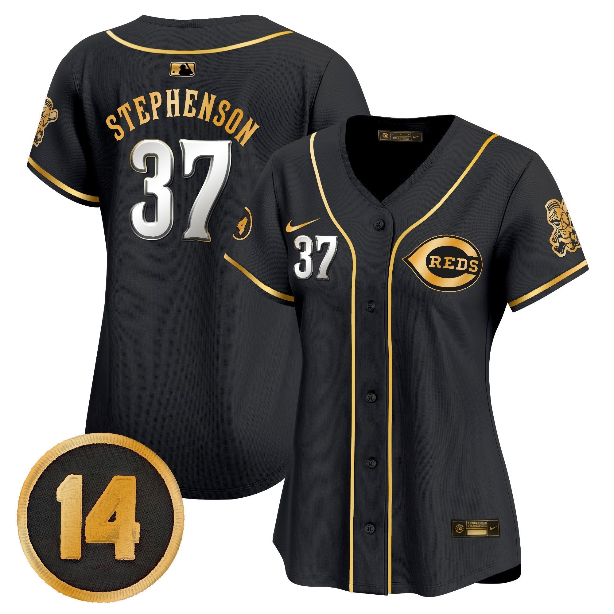 WoCincinnati Reds Pete Rose Patch Vapor Premier Limited Jersey - Stitched