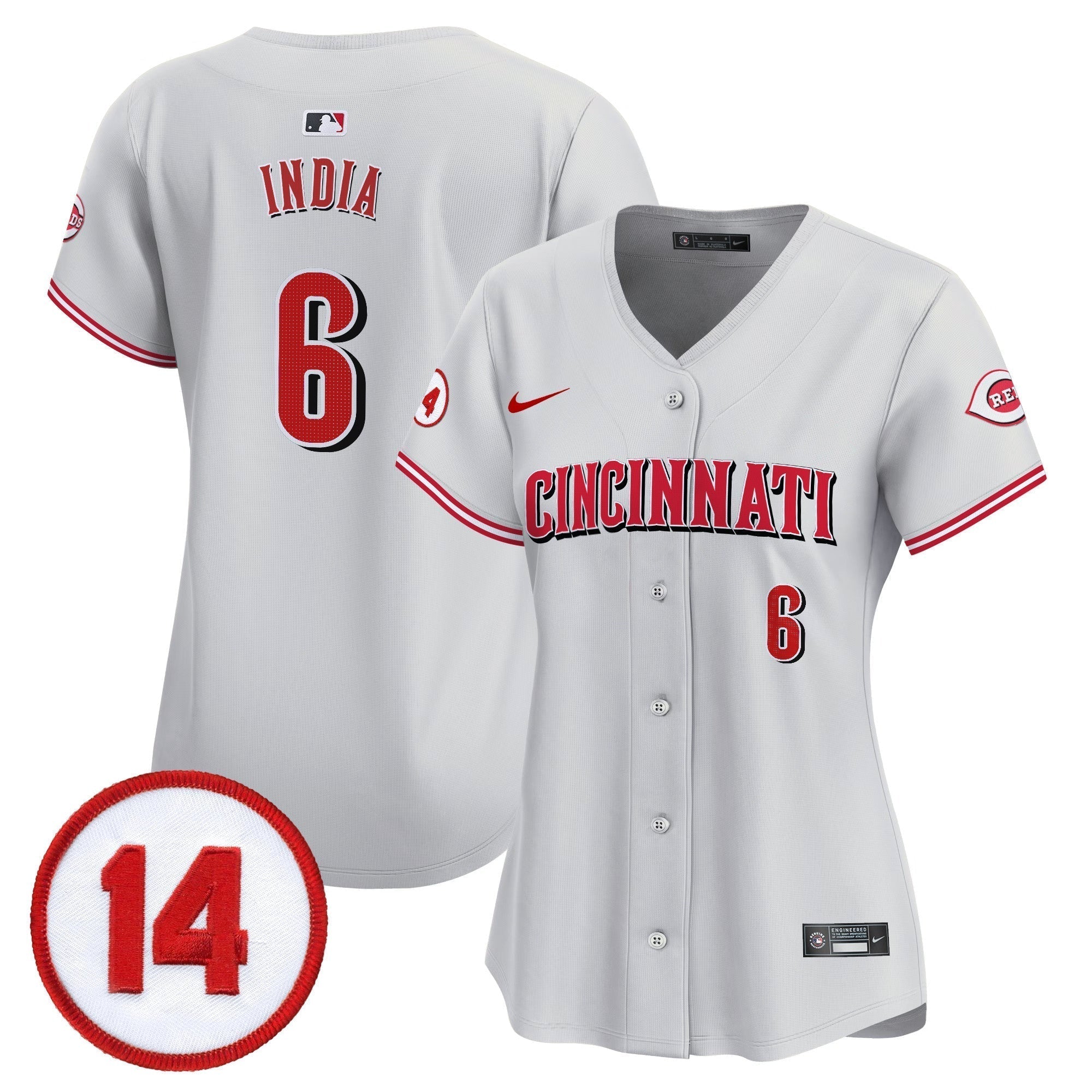 WoCincinnati Reds Pete Rose Patch Vapor Premier Limited Jersey - Stitched