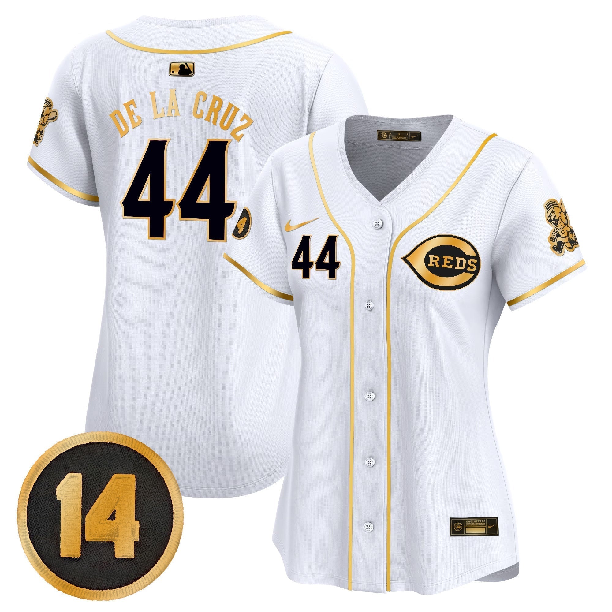 WoCincinnati Reds Pete Rose Patch Vapor Premier Limited Jersey - Stitched