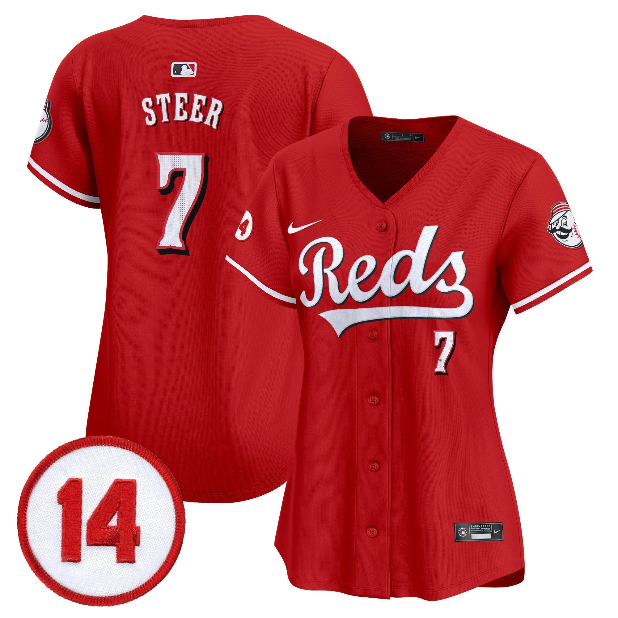 WoCincinnati Reds Pete Rose Patch Vapor Premier Limited Jersey - Stitched