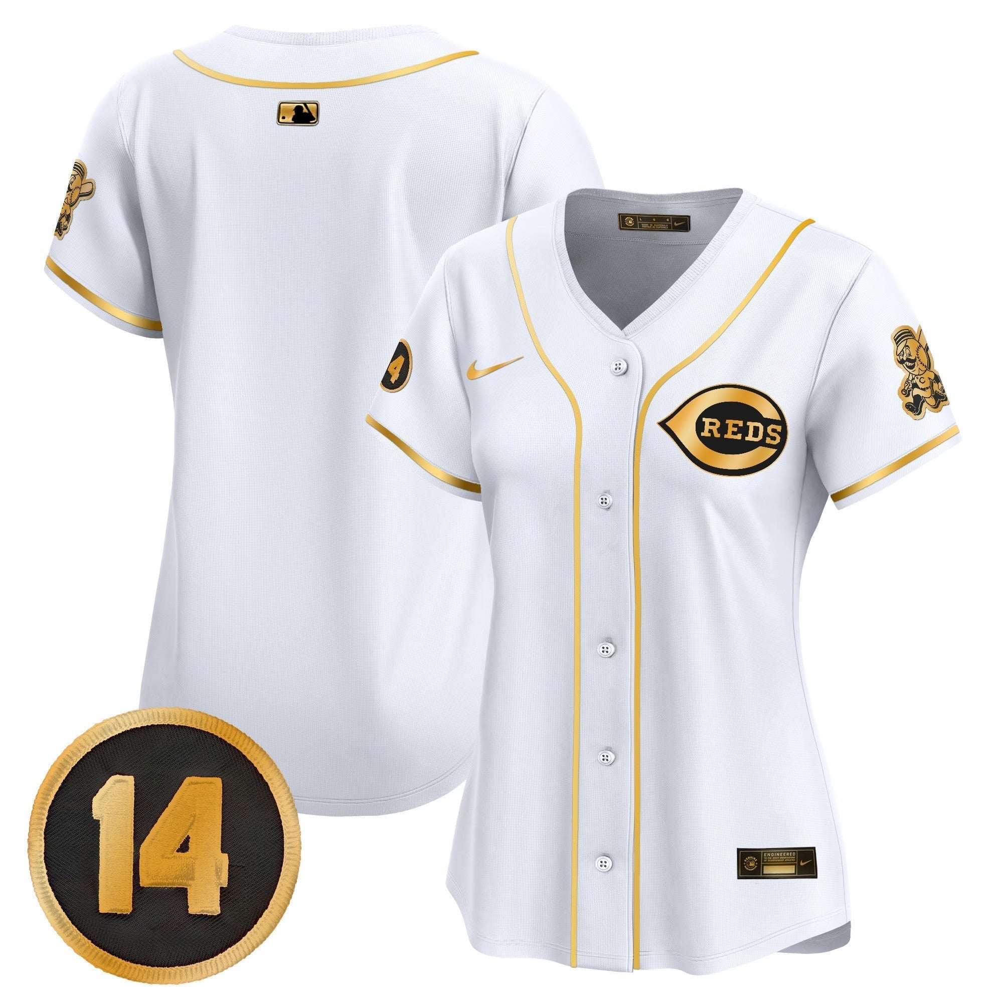 WoCincinnati Reds Pete Rose Patch Vapor Premier Limited Jersey - Stitched