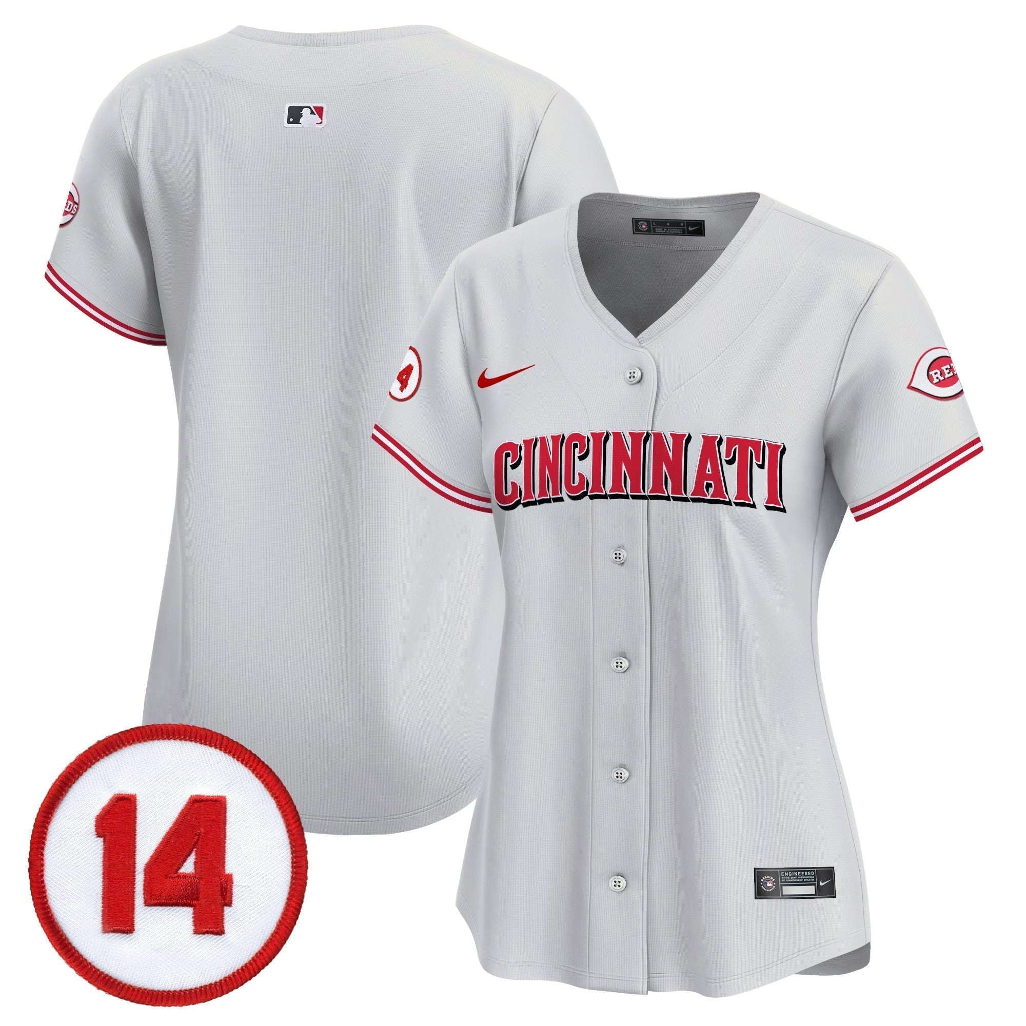 WoCincinnati Reds Pete Rose Patch Vapor Premier Limited Jersey - Stitched