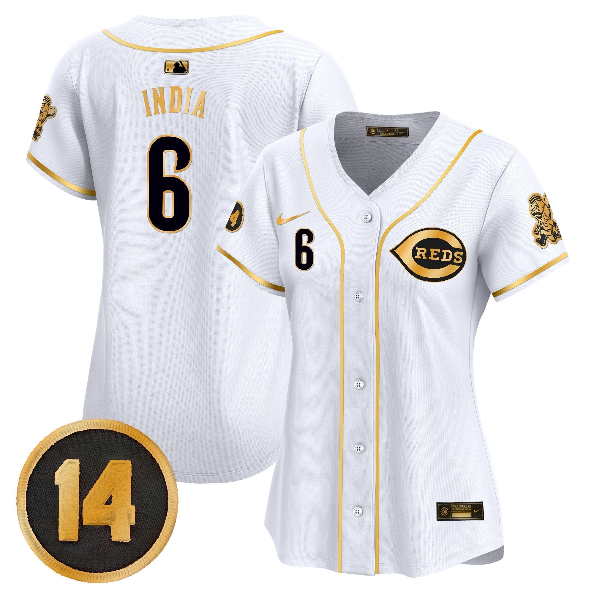 WoCincinnati Reds Pete Rose Patch Vapor Premier Limited Jersey - Stitched