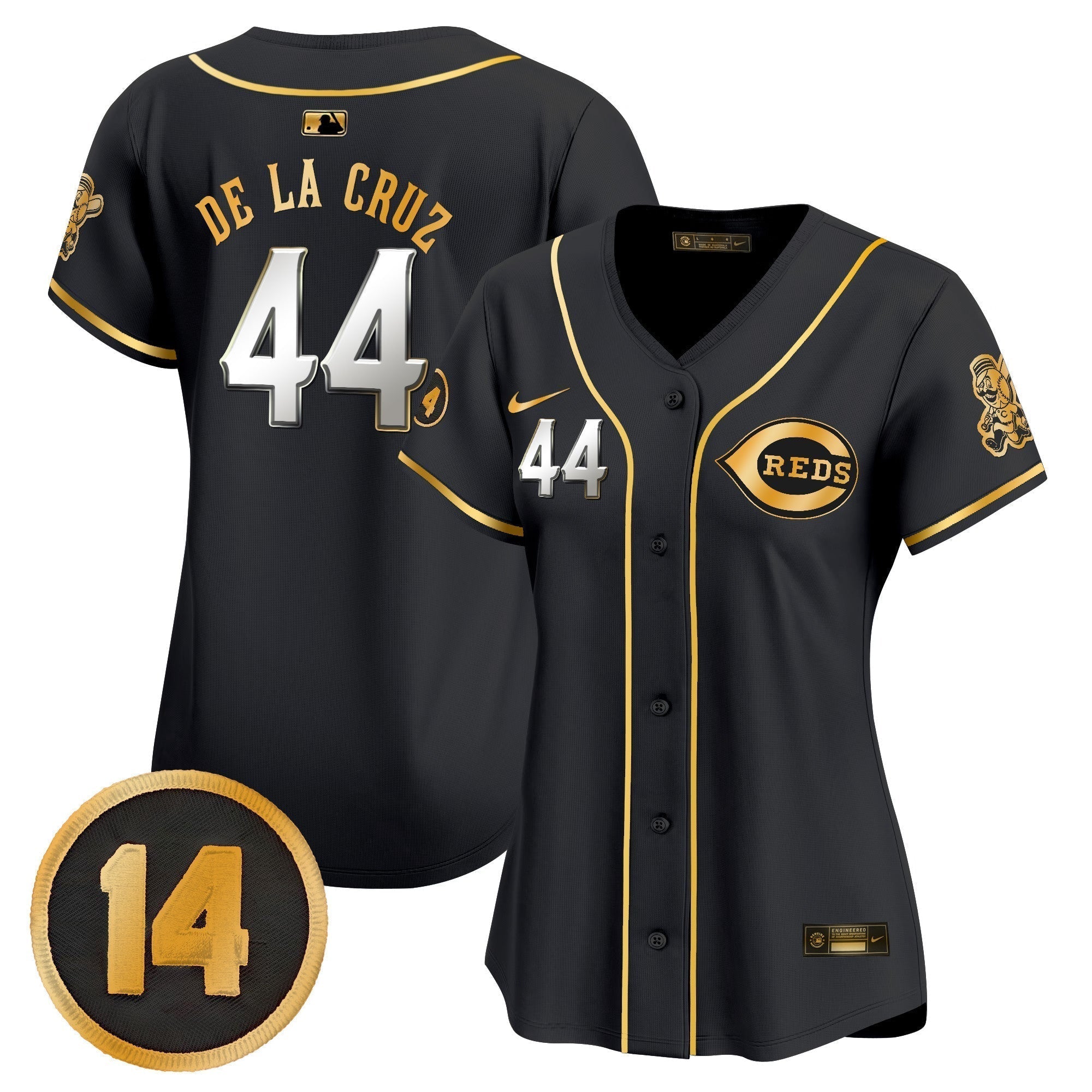 WoCincinnati Reds Pete Rose Patch Vapor Premier Limited Jersey - Stitched