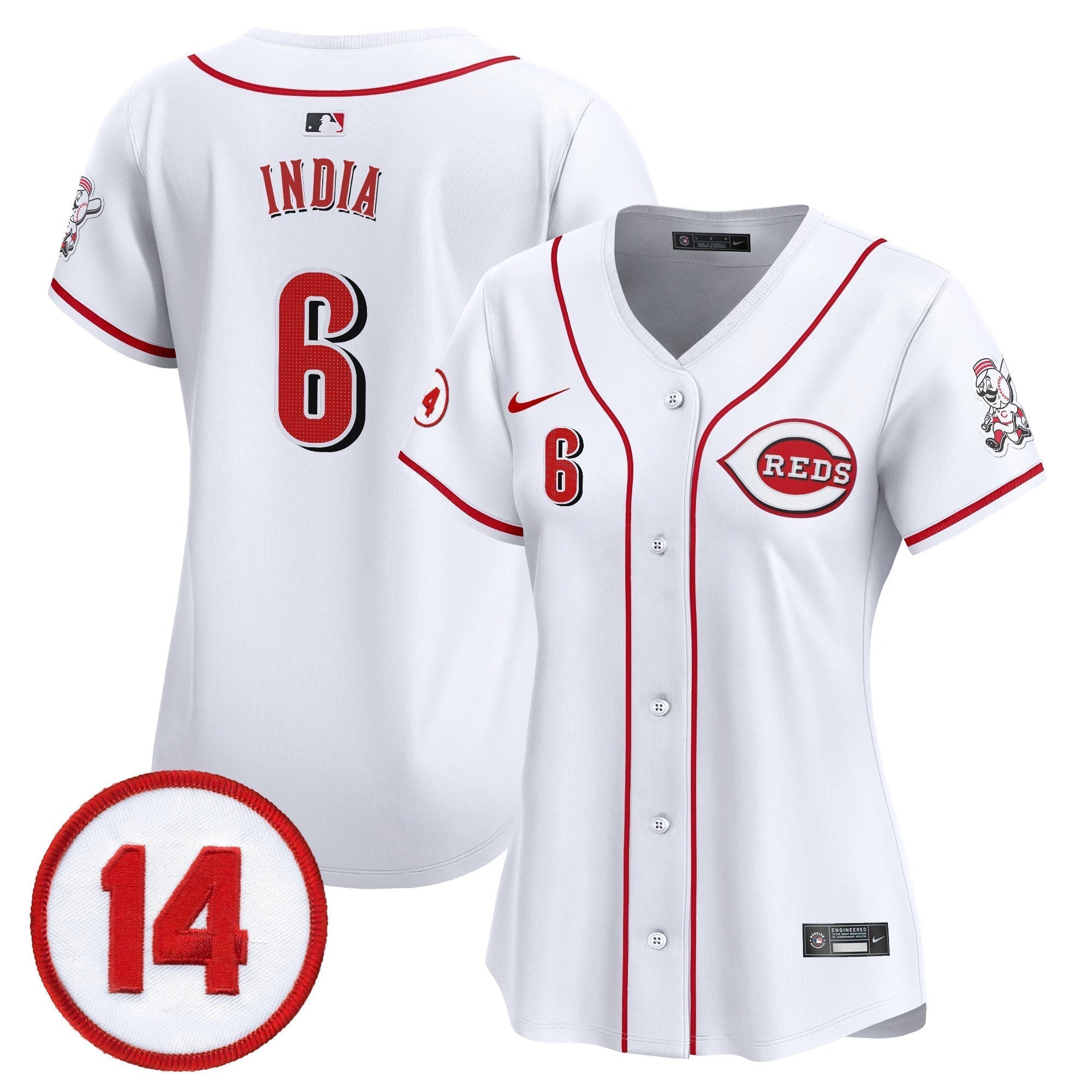 WoCincinnati Reds Pete Rose Patch Vapor Premier Limited Jersey - Stitched
