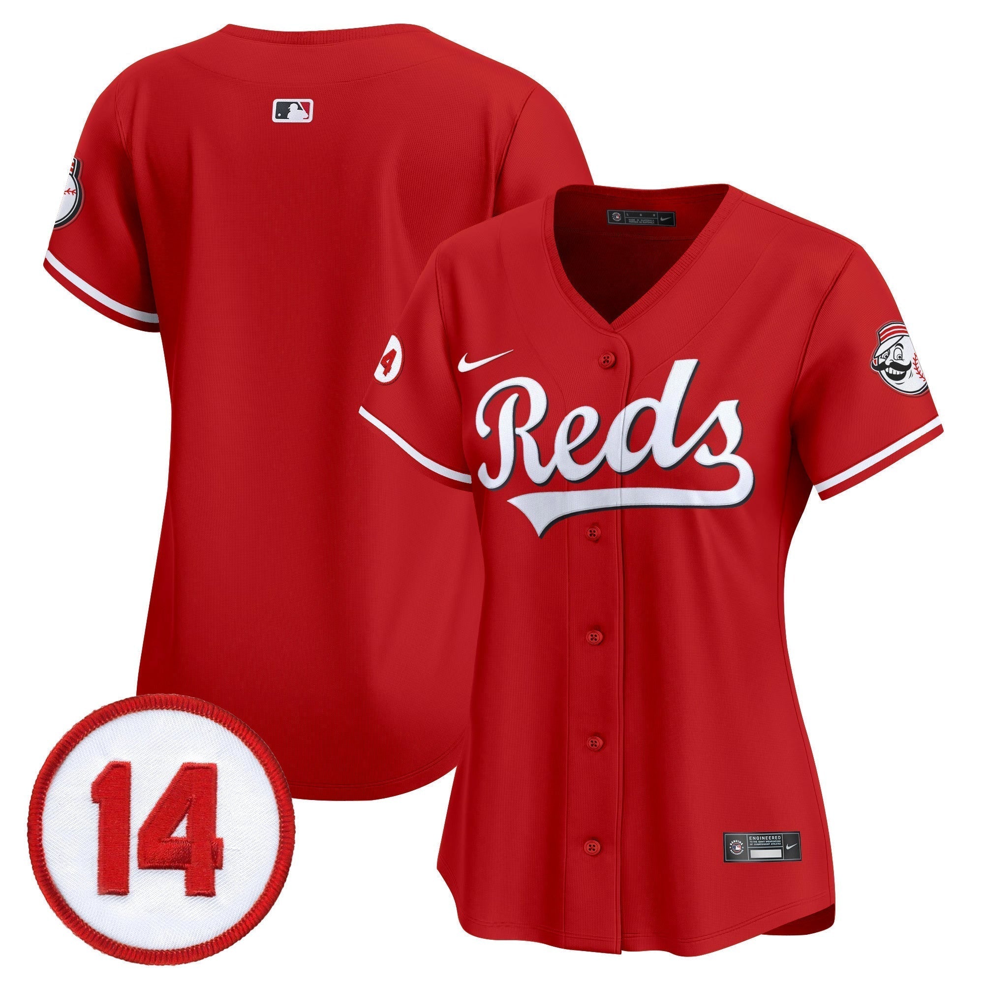 WoCincinnati Reds Pete Rose Patch Vapor Premier Limited Jersey - Stitched