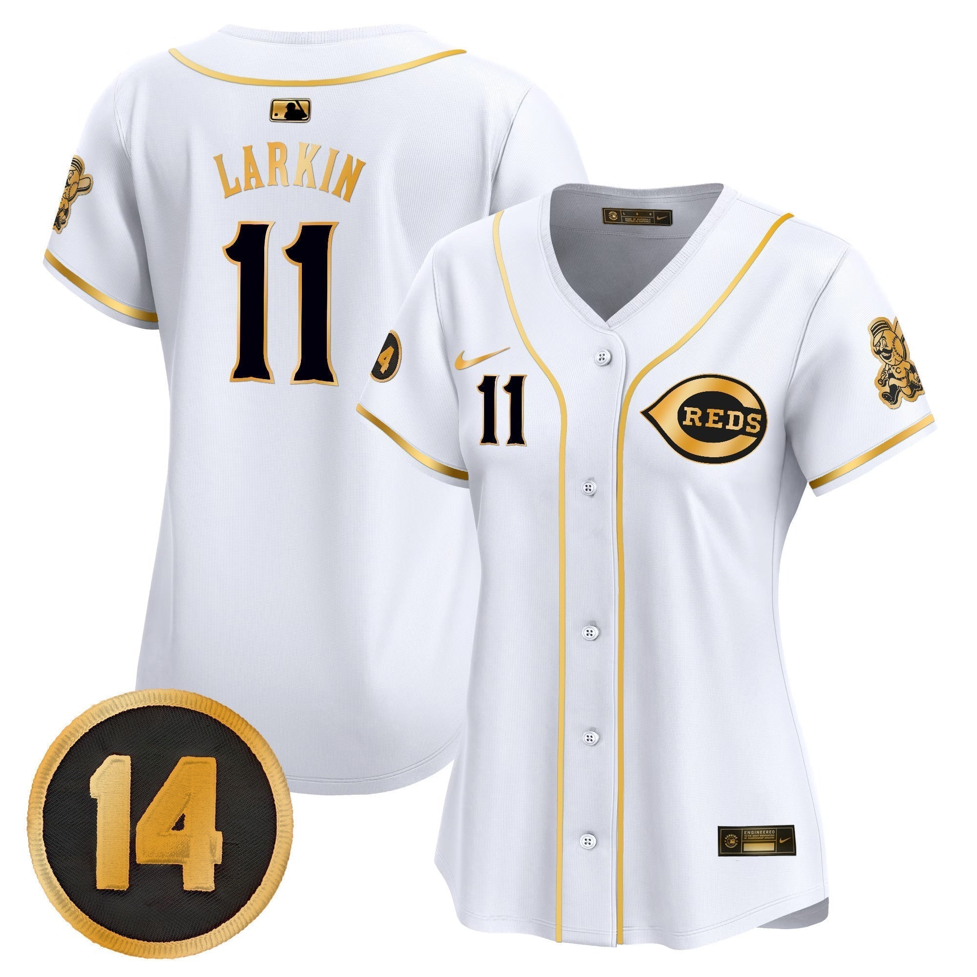 WoCincinnati Reds Pete Rose Patch Vapor Premier Limited Jersey - Stitched