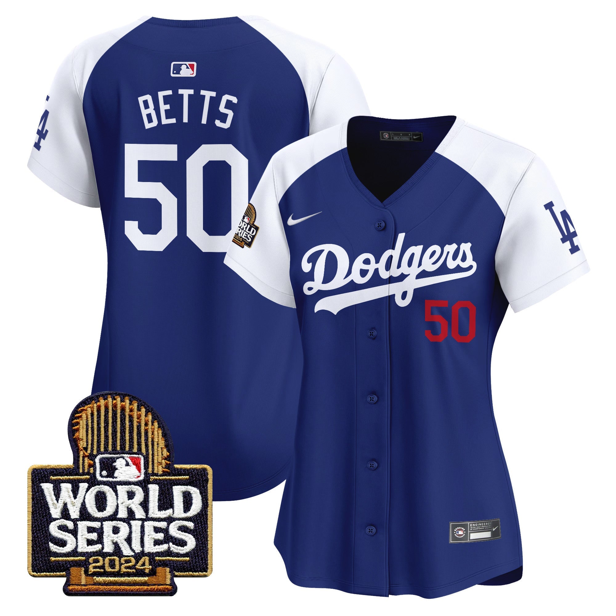 Women Dodgers 2024 World Series Vapor Premier Limited Jersey - Stitched
