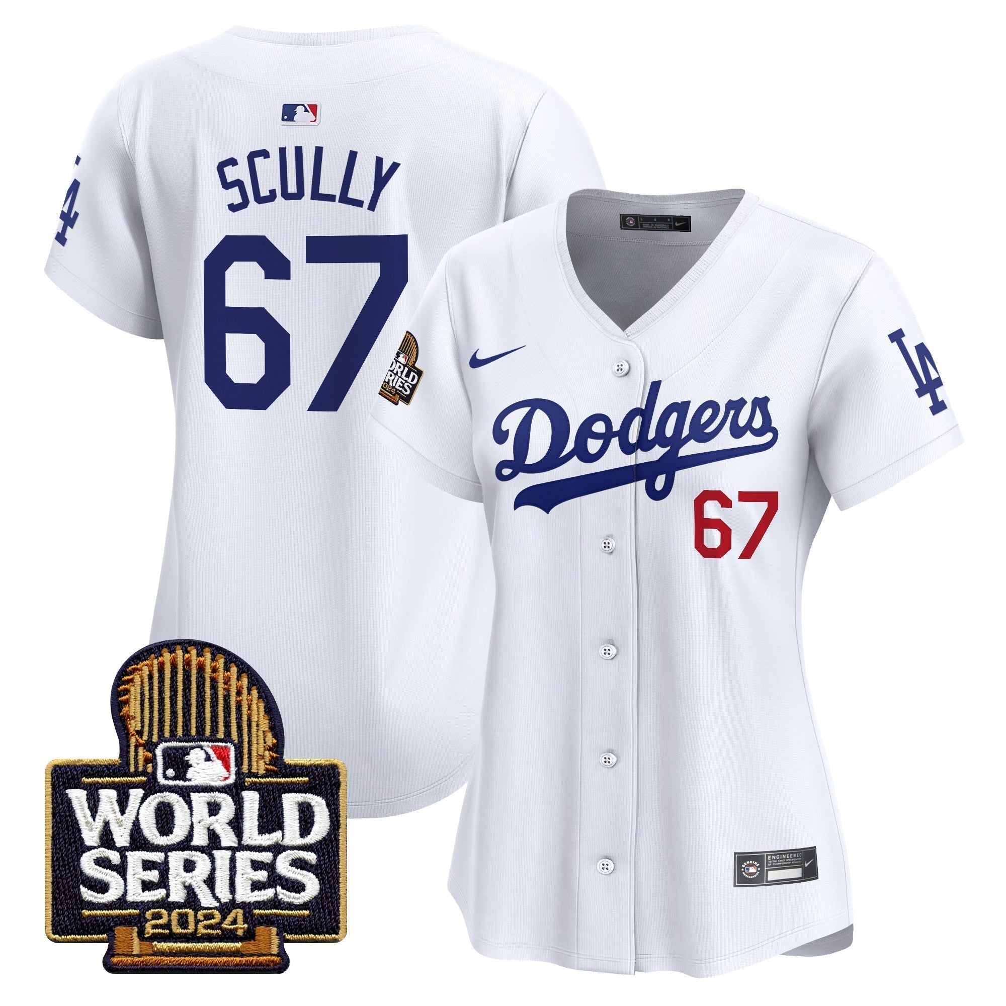 Women Dodgers 2024 World Series Vapor Premier Limited Jersey - Stitched