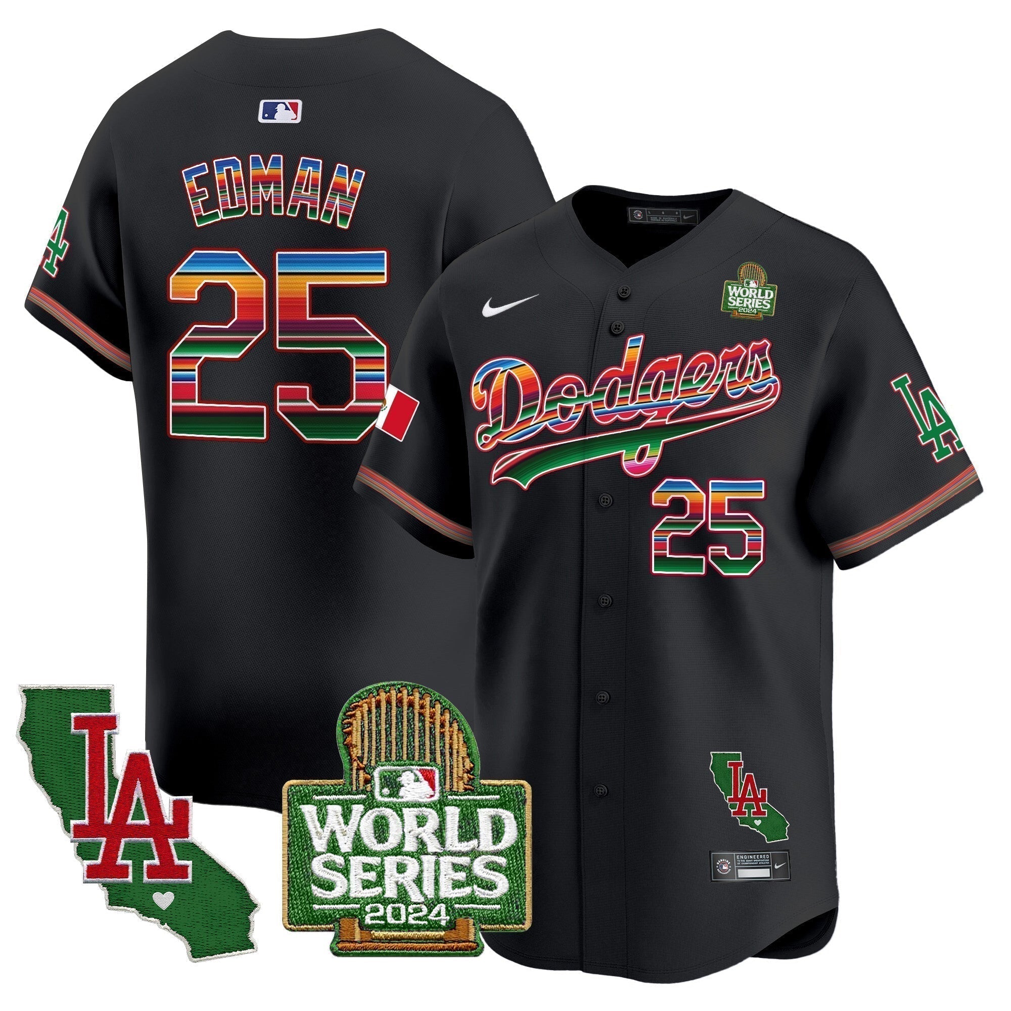 Dodgers Mexico 2024 World Series Vapor Premier Limited Jersey V2 - Stitched