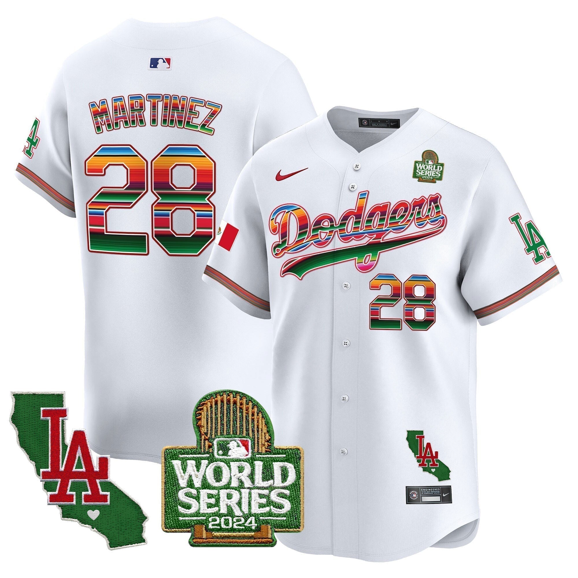 Dodgers Mexico 2024 World Series Vapor Premier Limited Jersey V2 - Stitched