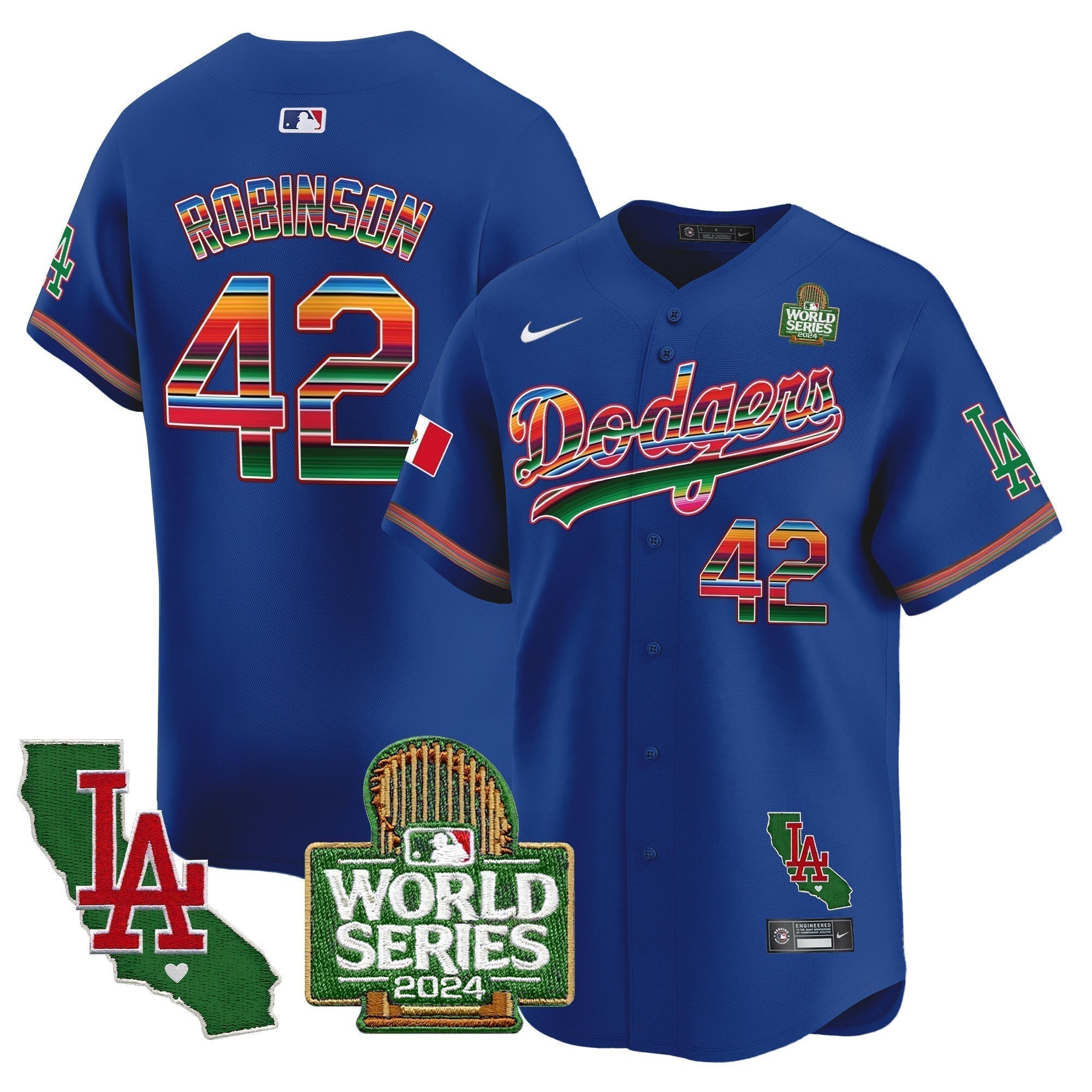 Dodgers Mexico 2024 World Series Vapor Premier Limited Jersey V2 - Stitched