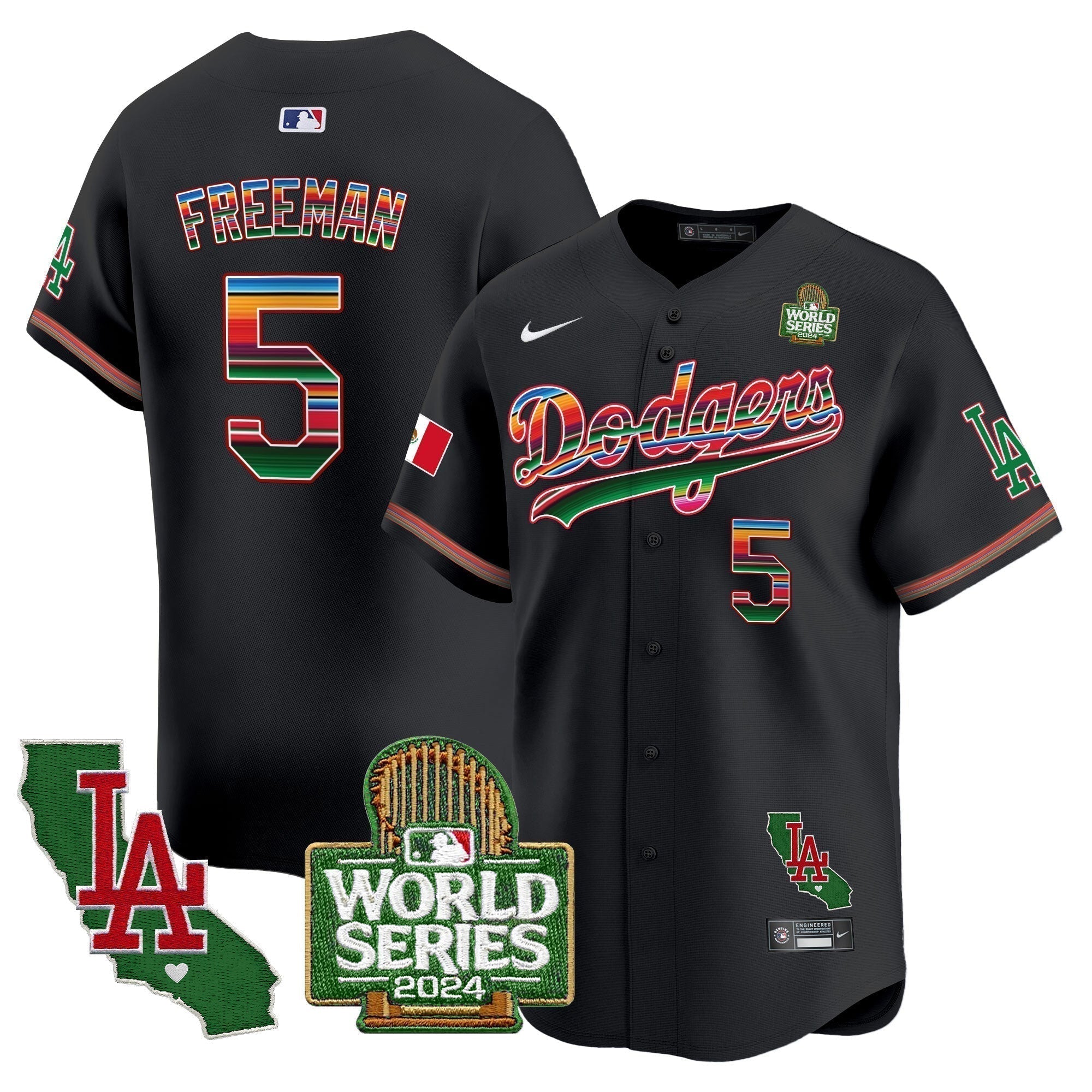 Dodgers Mexico 2024 World Series Vapor Premier Limited Jersey V2 - Stitched