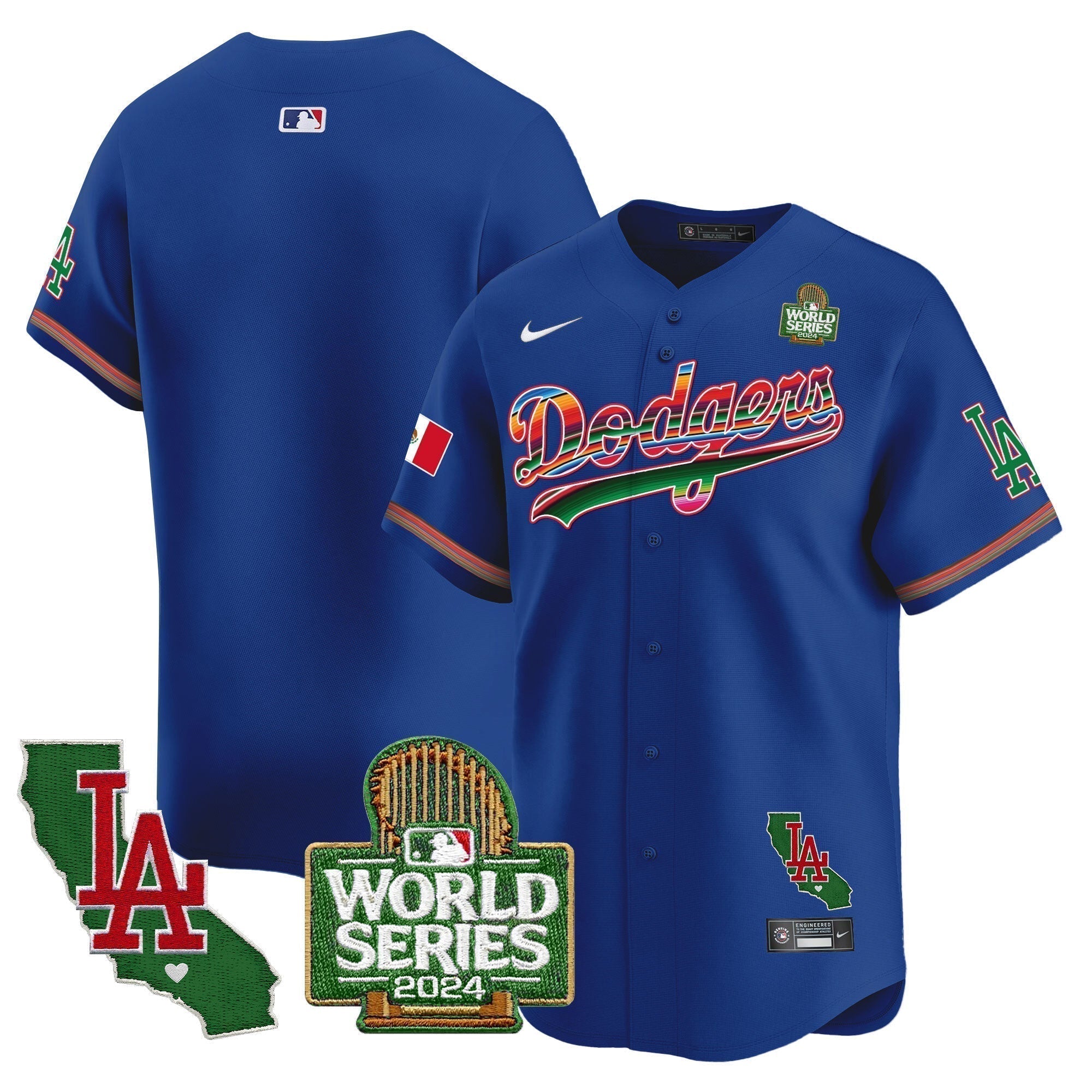 Dodgers Mexico 2024 World Series Vapor Premier Limited Jersey V2 - Stitched