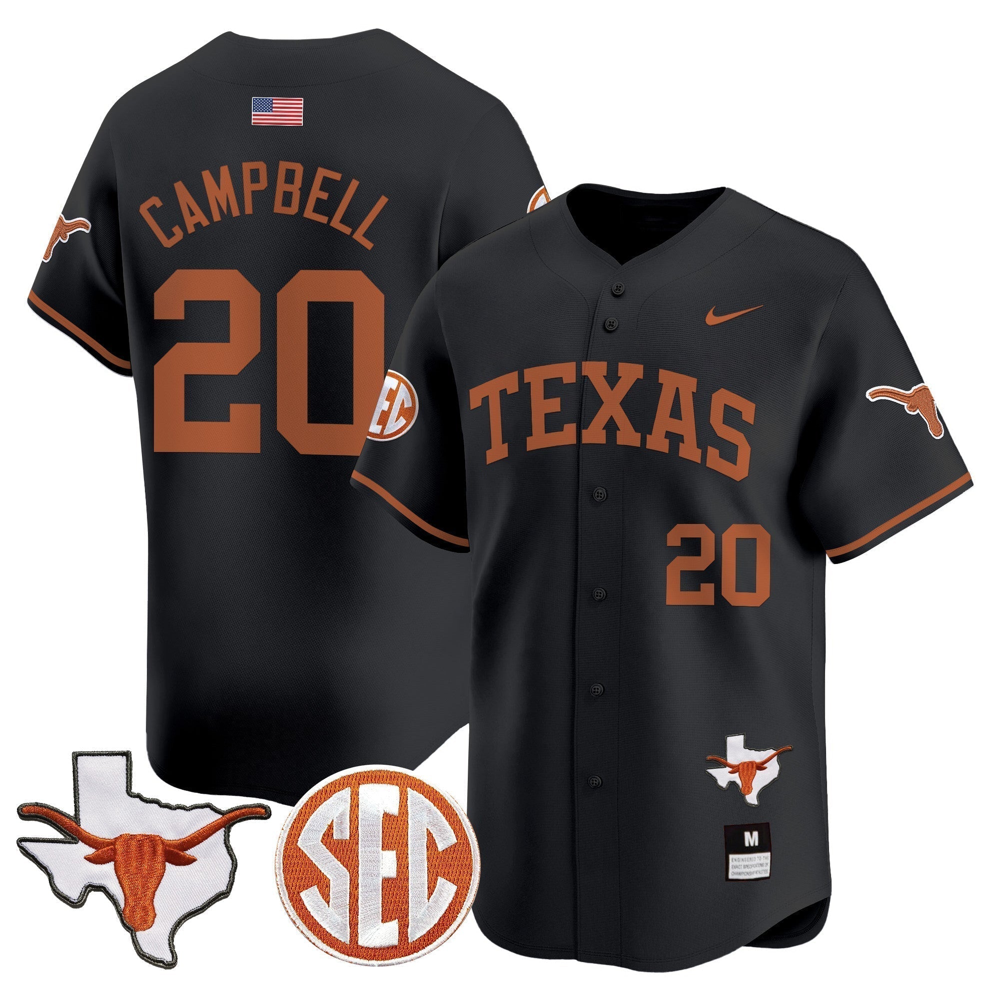 TEX 2024 Vapor Premier Baseball Jersey - Stitched