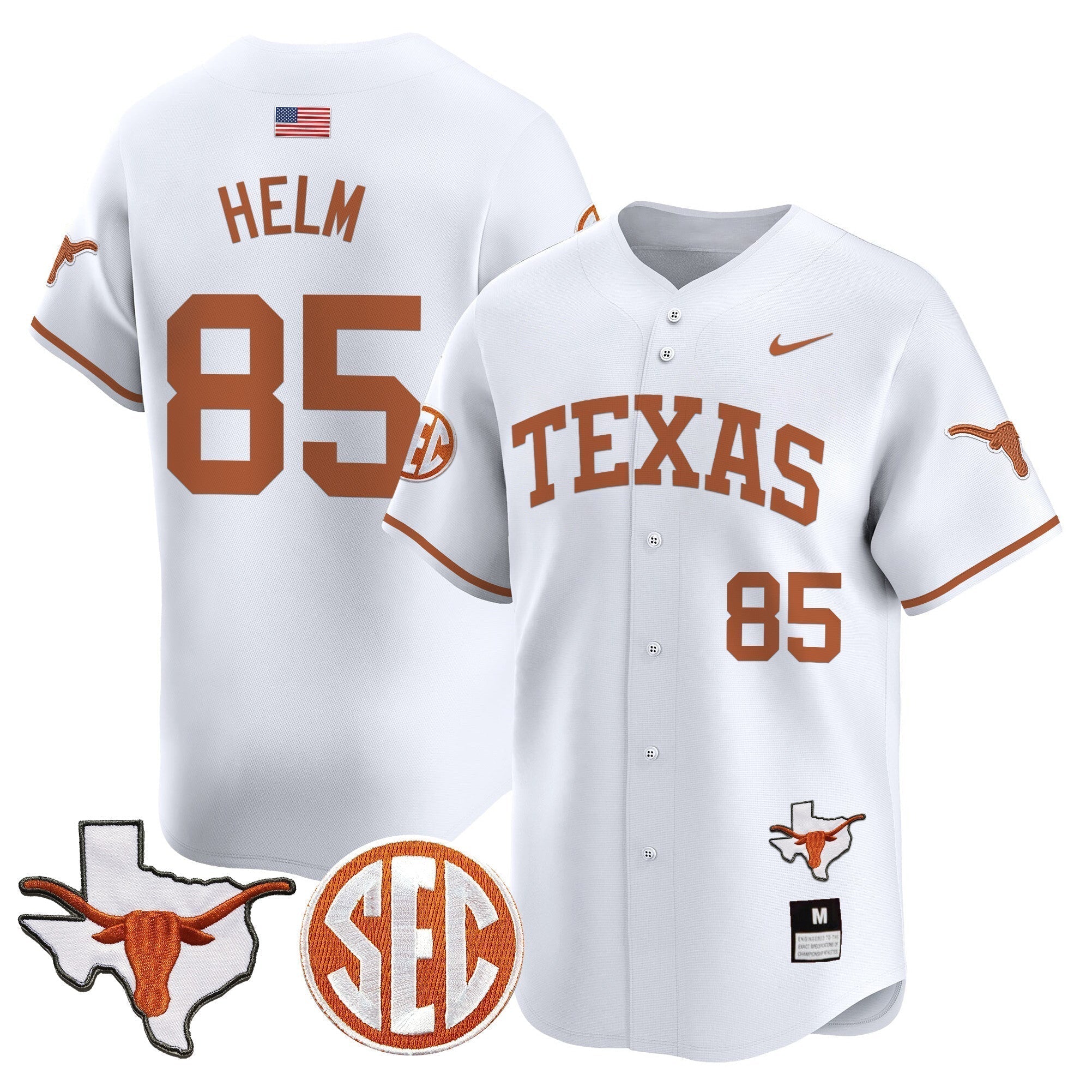 TEX 2024 Vapor Premier Baseball Jersey - Stitched