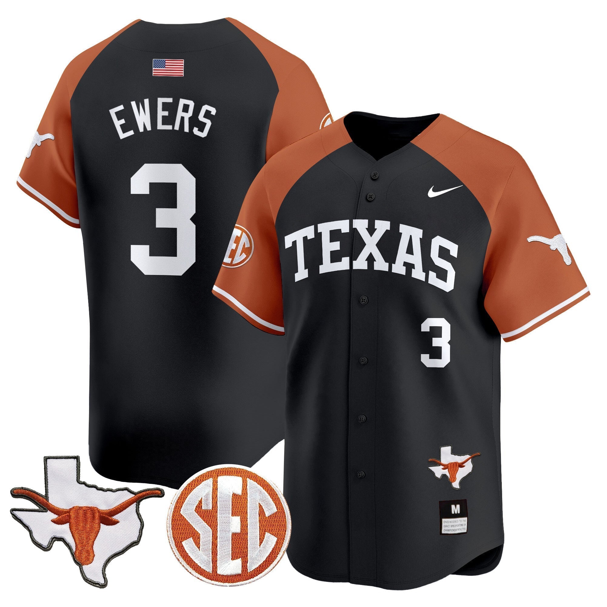 TEX 2024 Vapor Premier Baseball Jersey - Stitched