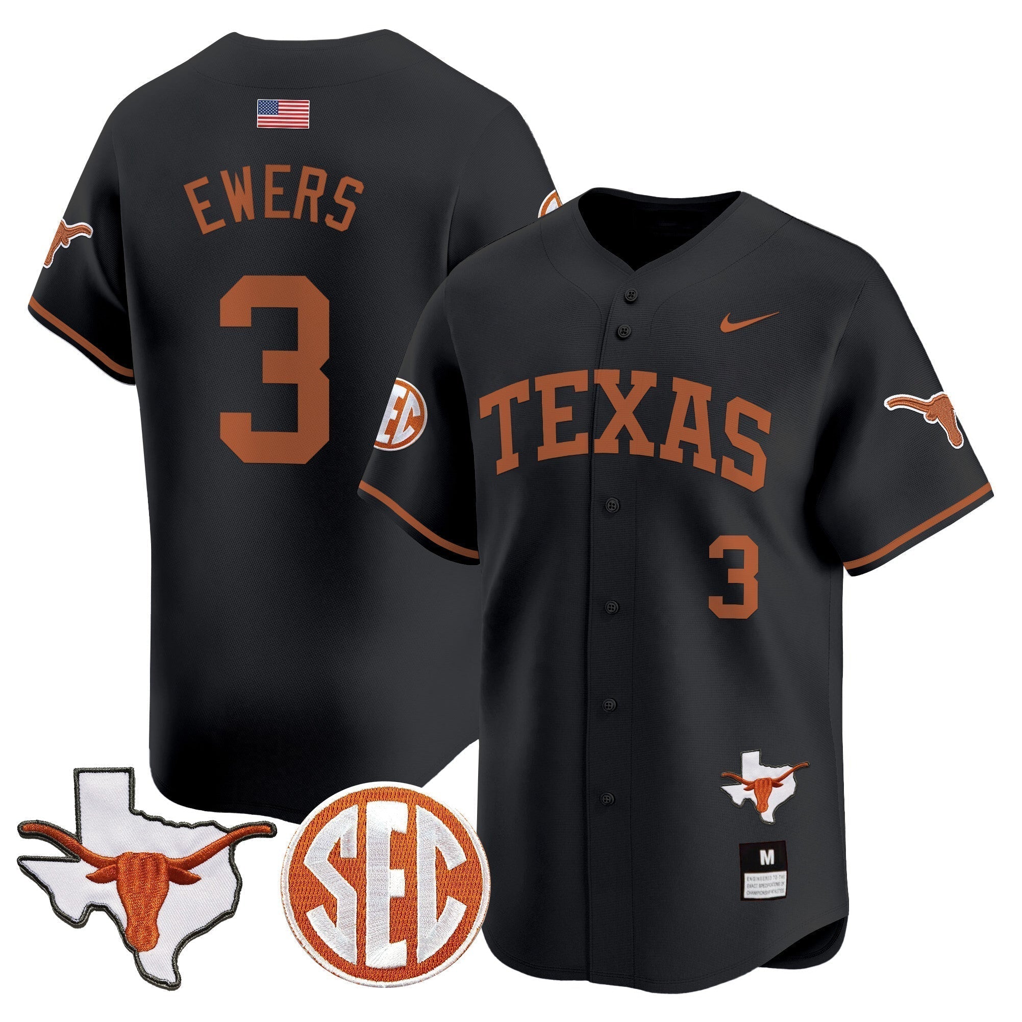 TEX 2024 Vapor Premier Baseball Jersey - Stitched