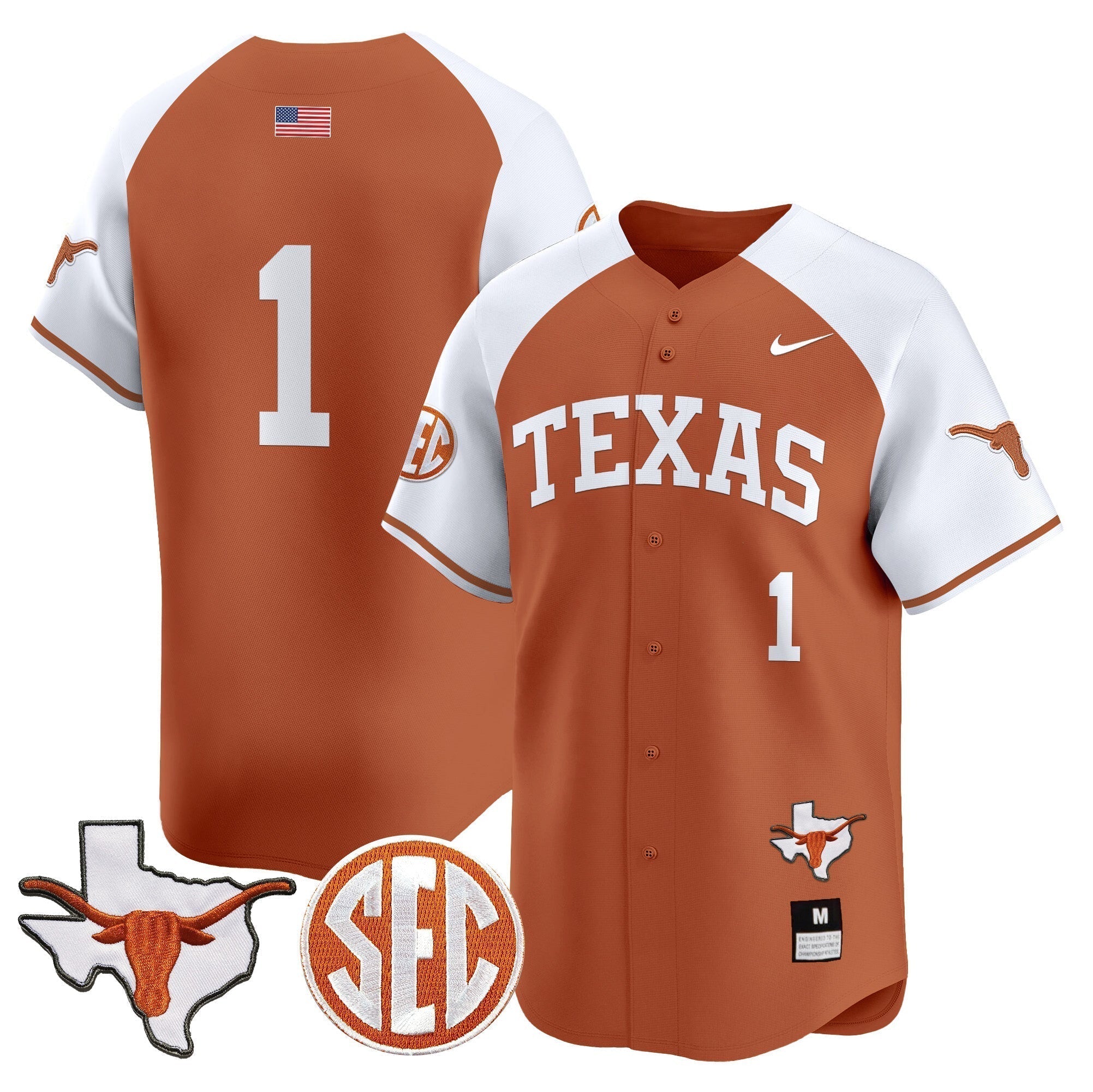 TEX 2024 Vapor Premier Baseball Jersey - Stitched