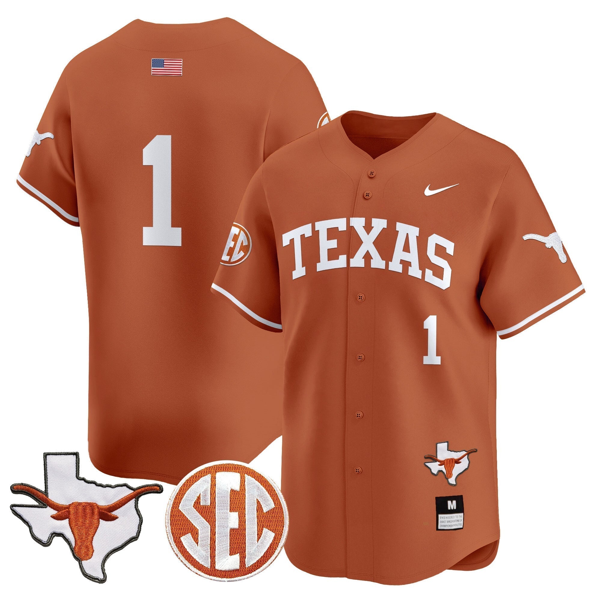 TEX 2024 Vapor Premier Baseball Jersey - Stitched