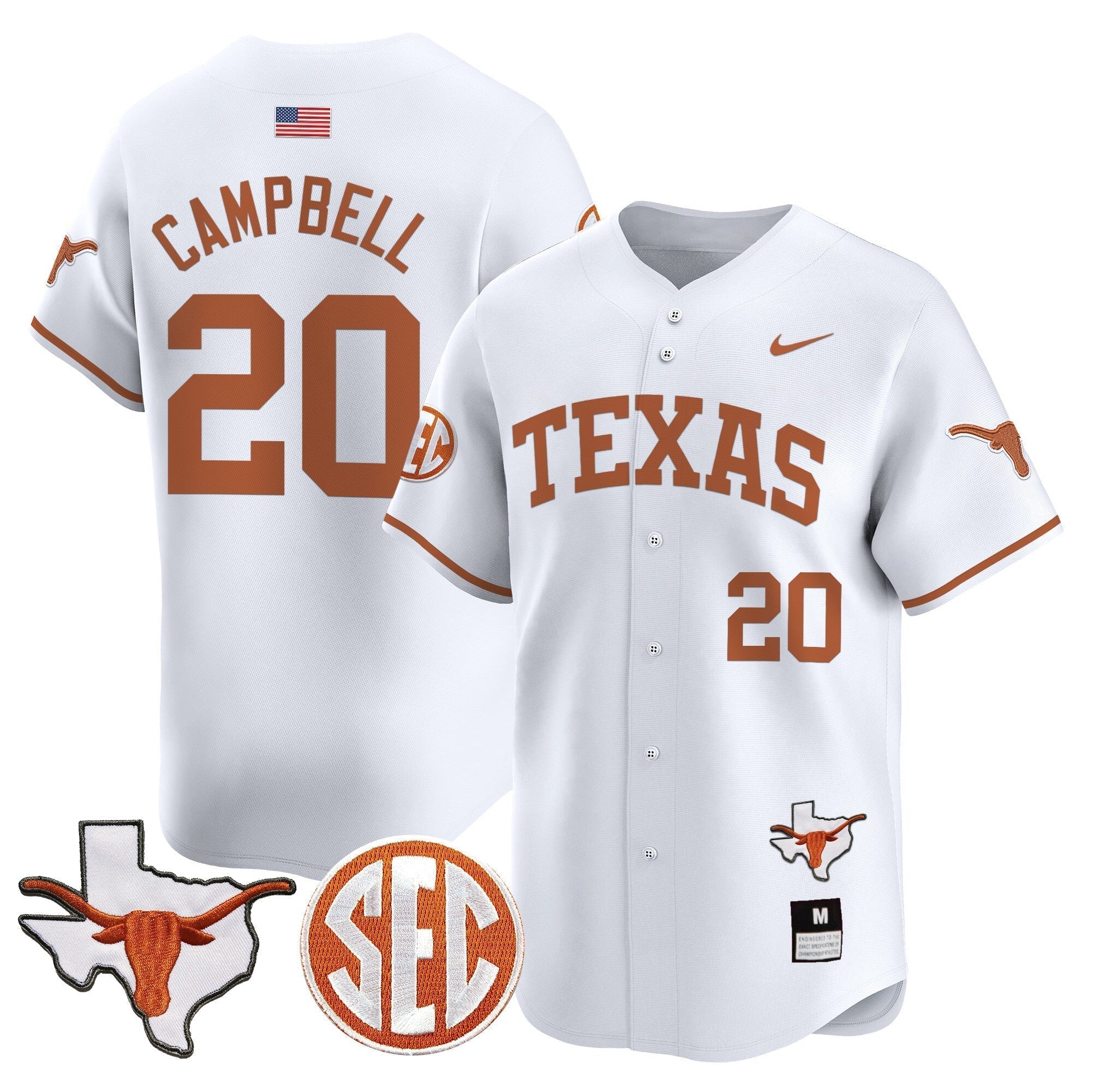 TEX 2024 Vapor Premier Baseball Jersey - Stitched