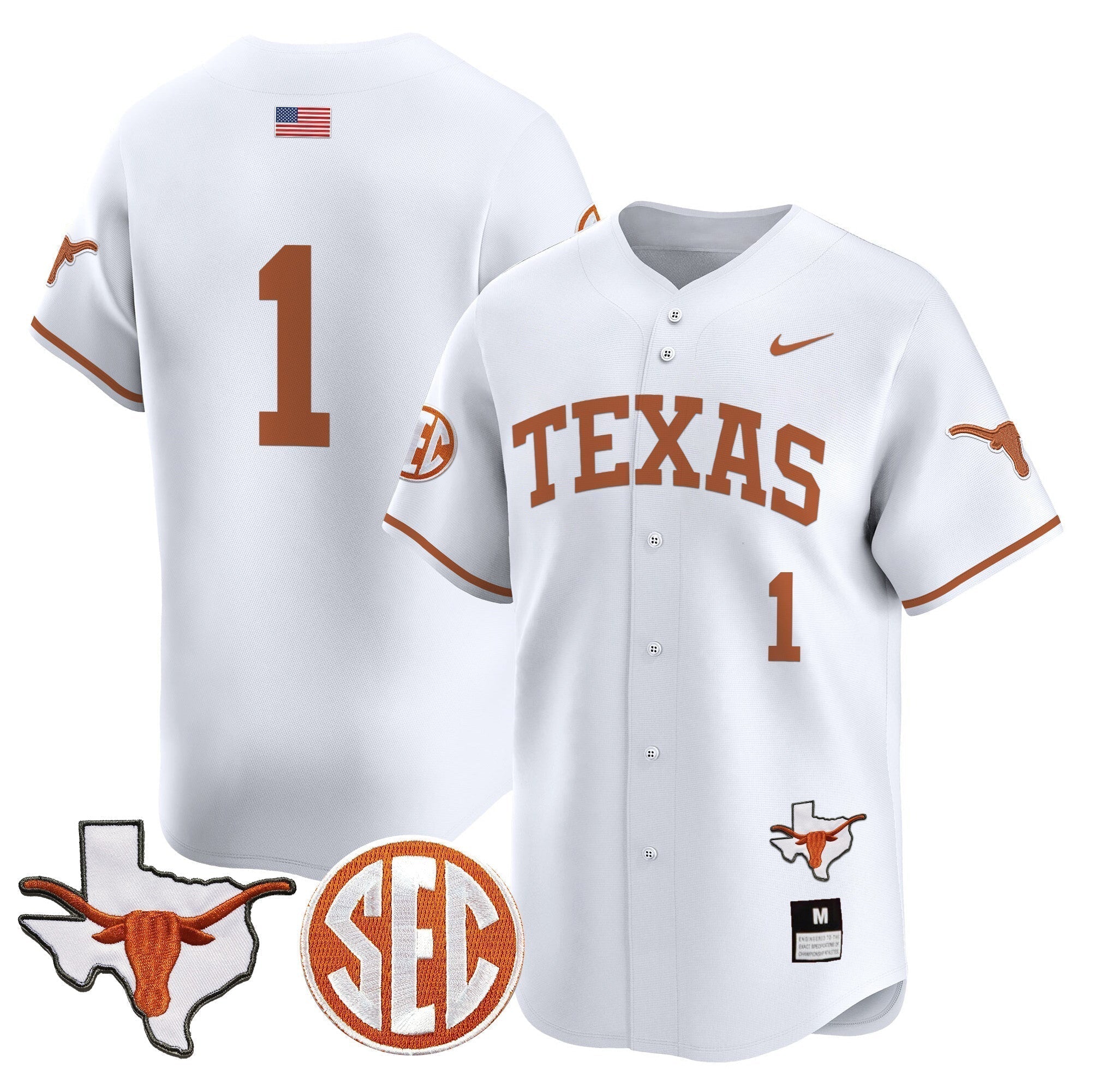 TEX 2024 Vapor Premier Baseball Jersey - Stitched