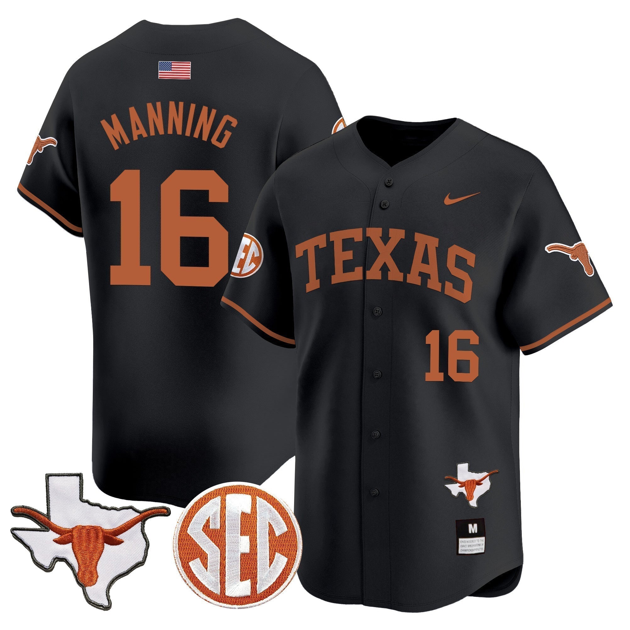 TEX 2024 Vapor Premier Baseball Jersey - Stitched