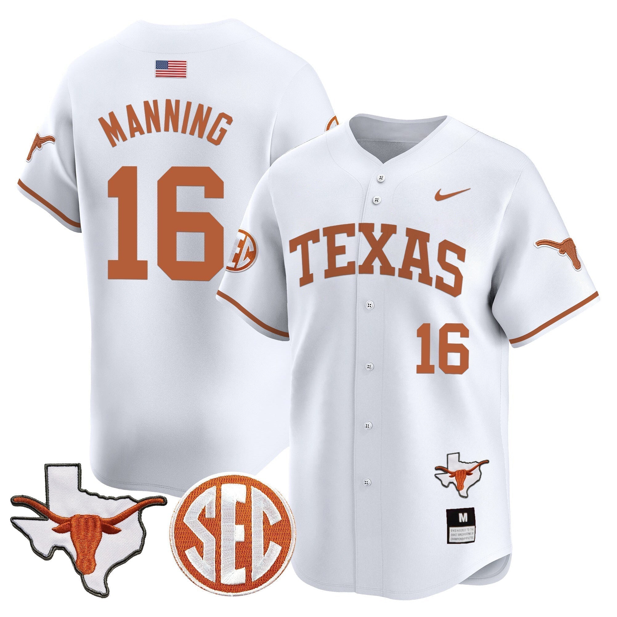 TEX 2024 Vapor Premier Baseball Jersey - Stitched