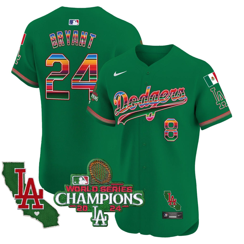 Dodgers Mexico 2024 World Series Champions Vapor Premier Elite Jersey - Stitched