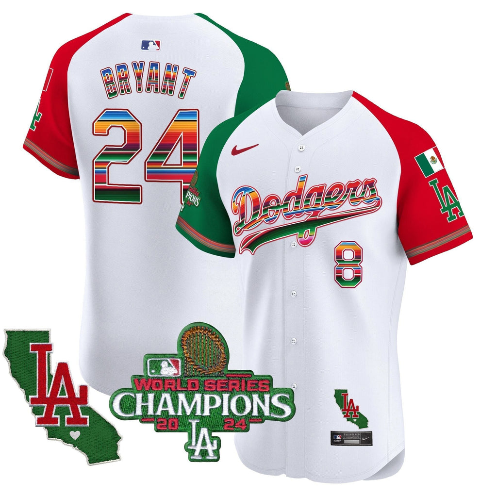 Dodgers Mexico 2024 World Series Champions Vapor Premier Elite Jersey - Stitched
