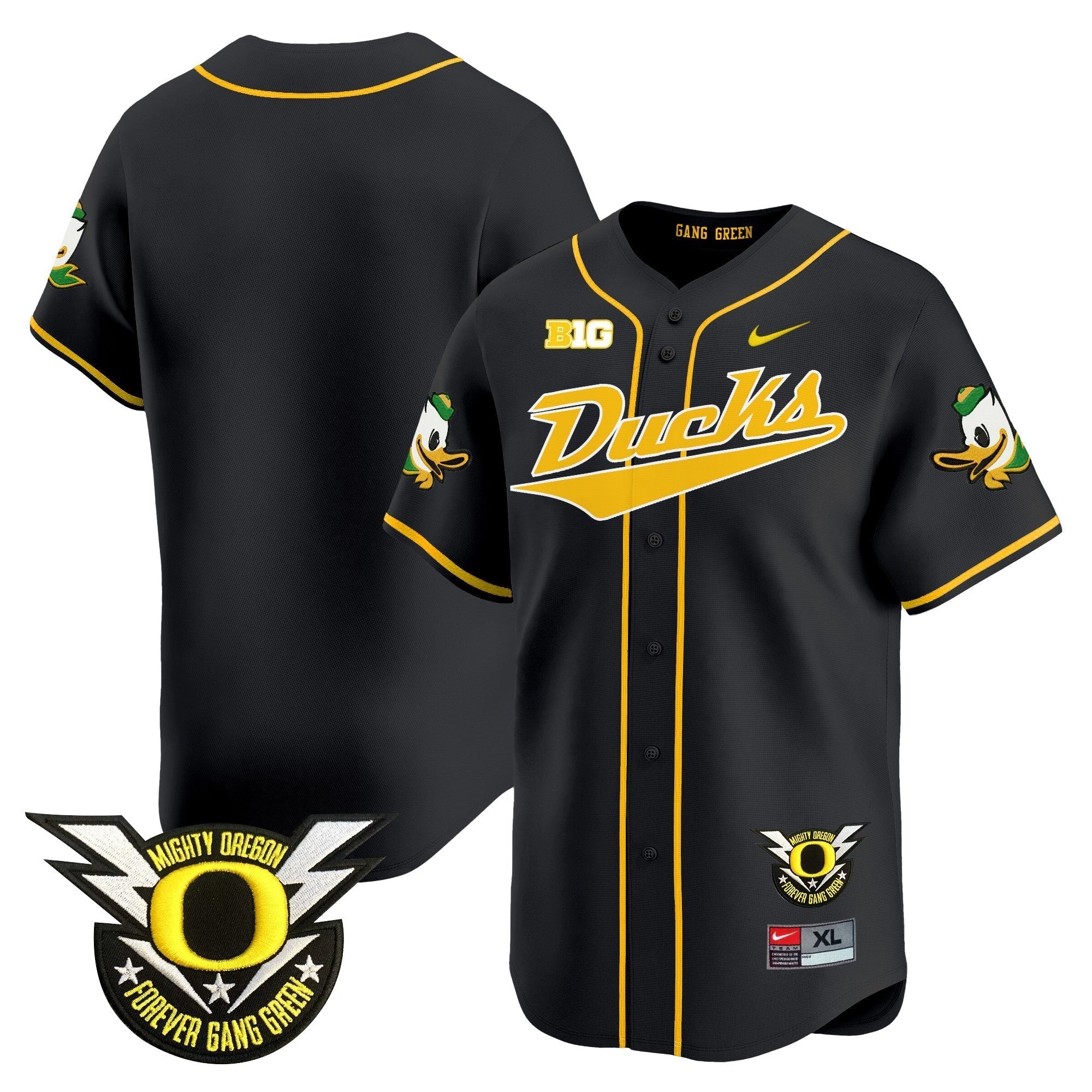 ORE 2024 Forever Gang Green & BIG Patch Vapor Baseball Jersey - Stitched