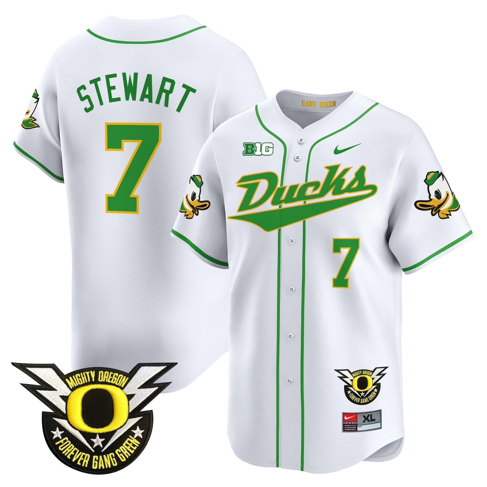 ORE 2024 Forever Gang Green & BIG Patch Vapor Baseball Jersey - Stitched