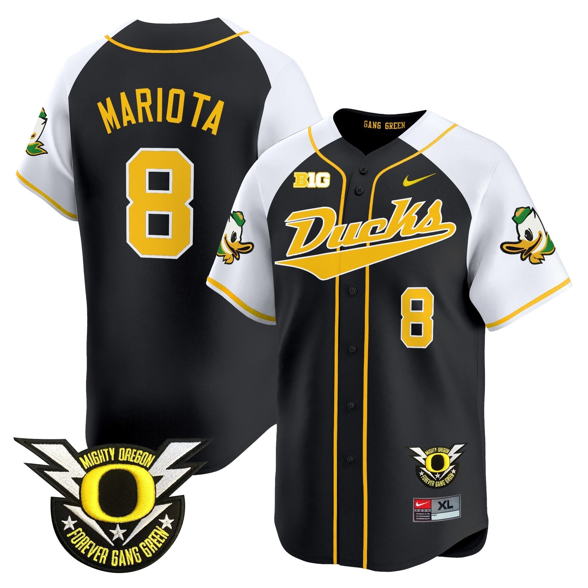 ORE 2024 Forever Gang Green & BIG Patch Vapor Baseball Jersey - Stitched
