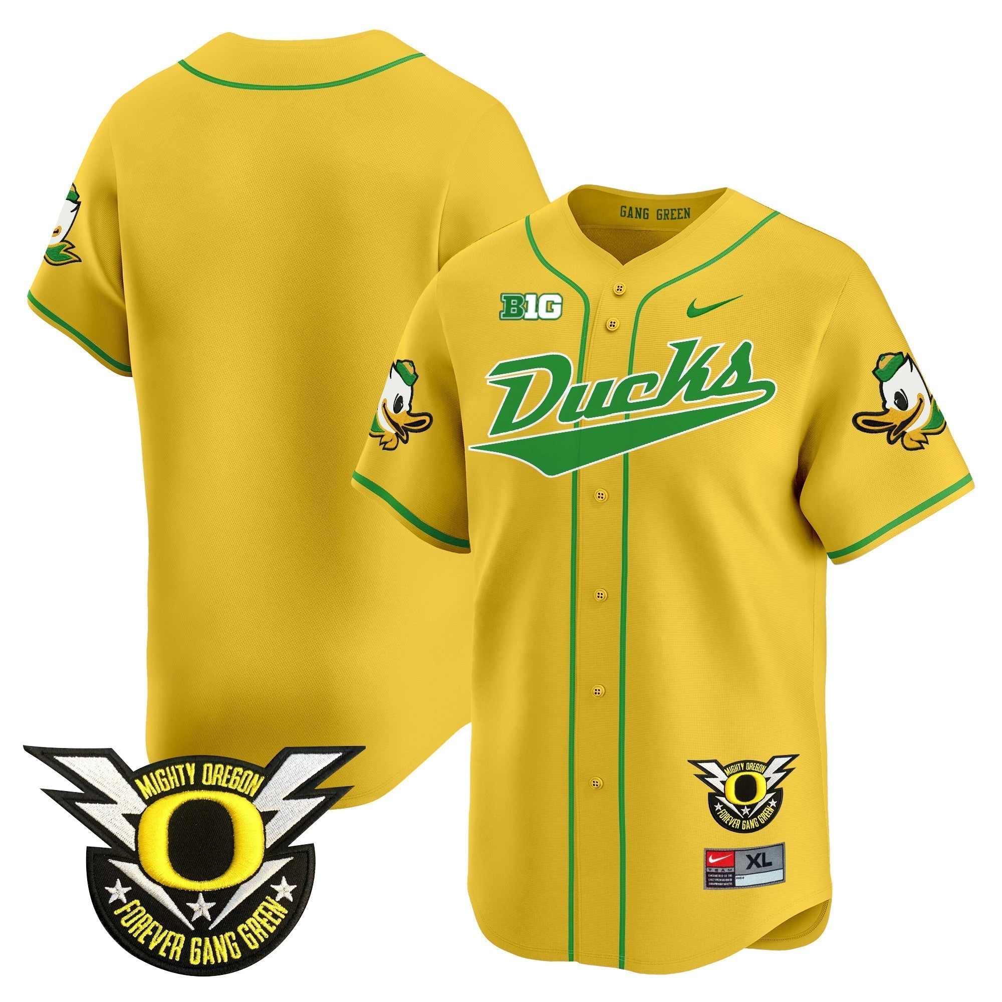 ORE 2024 Forever Gang Green & BIG Patch Vapor Baseball Jersey - Stitched